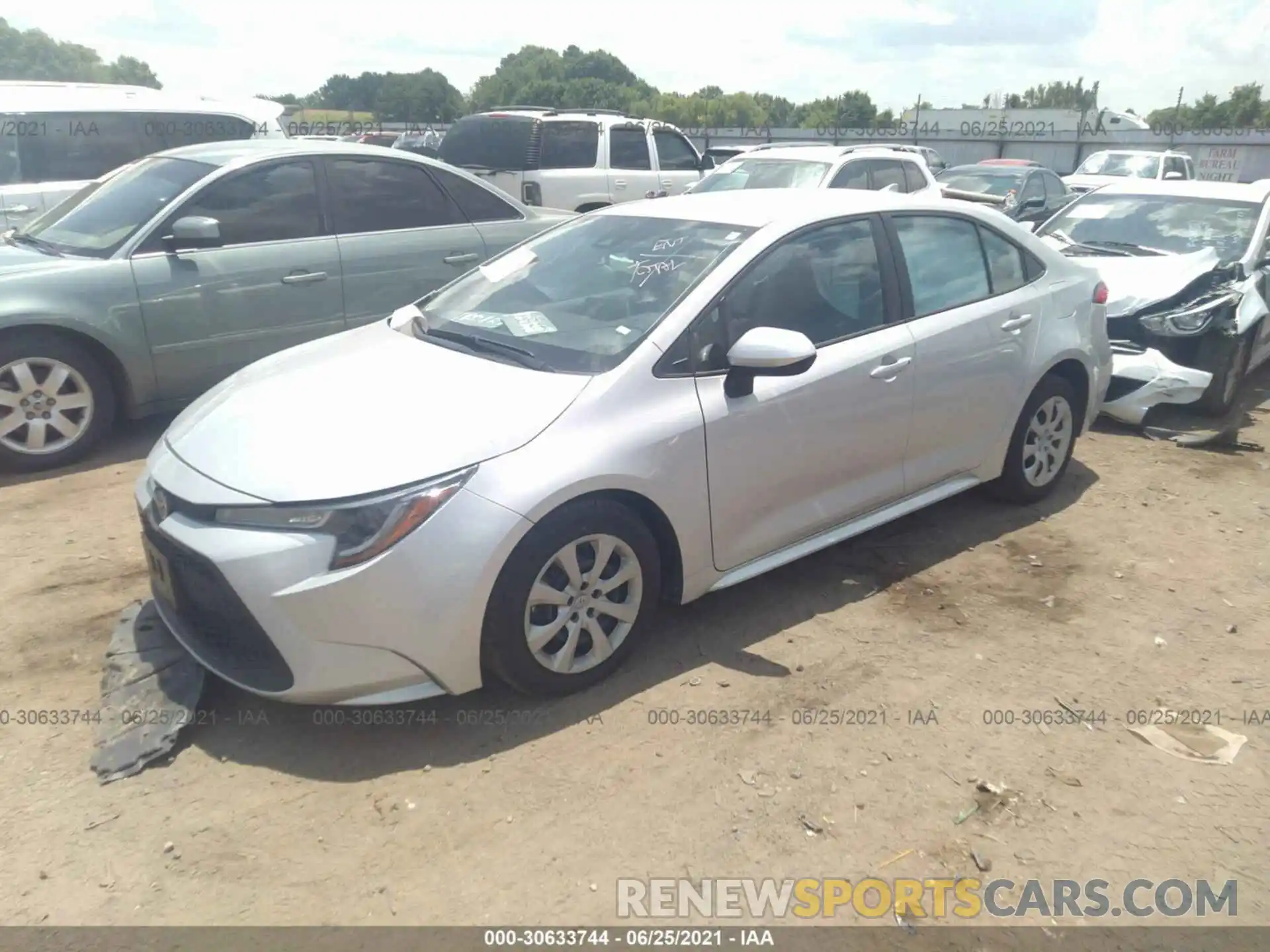 2 Photograph of a damaged car 5YFEPMAE2MP182086 TOYOTA COROLLA 2021