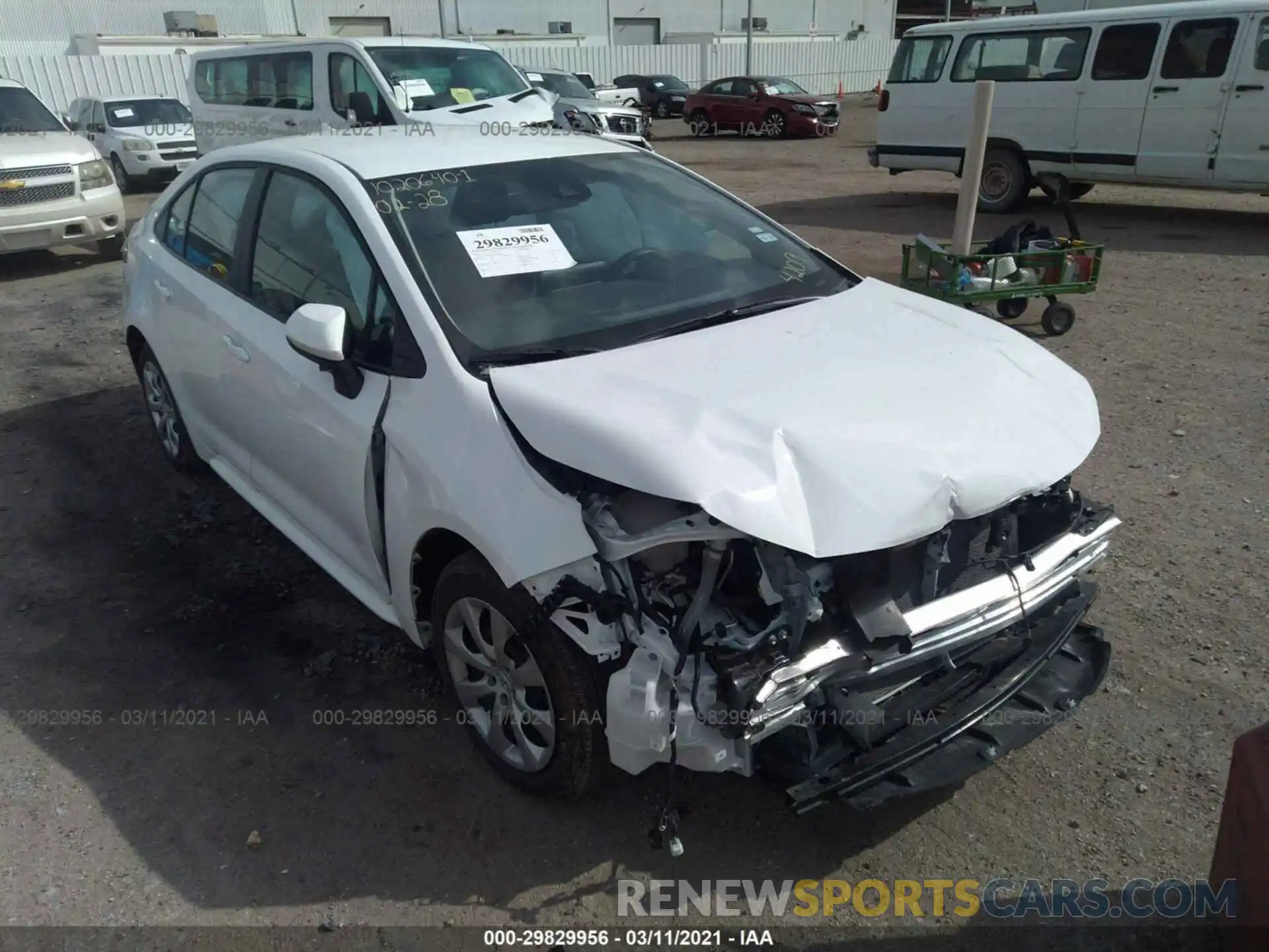 1 Photograph of a damaged car 5YFEPMAE2MP184209 TOYOTA COROLLA 2021