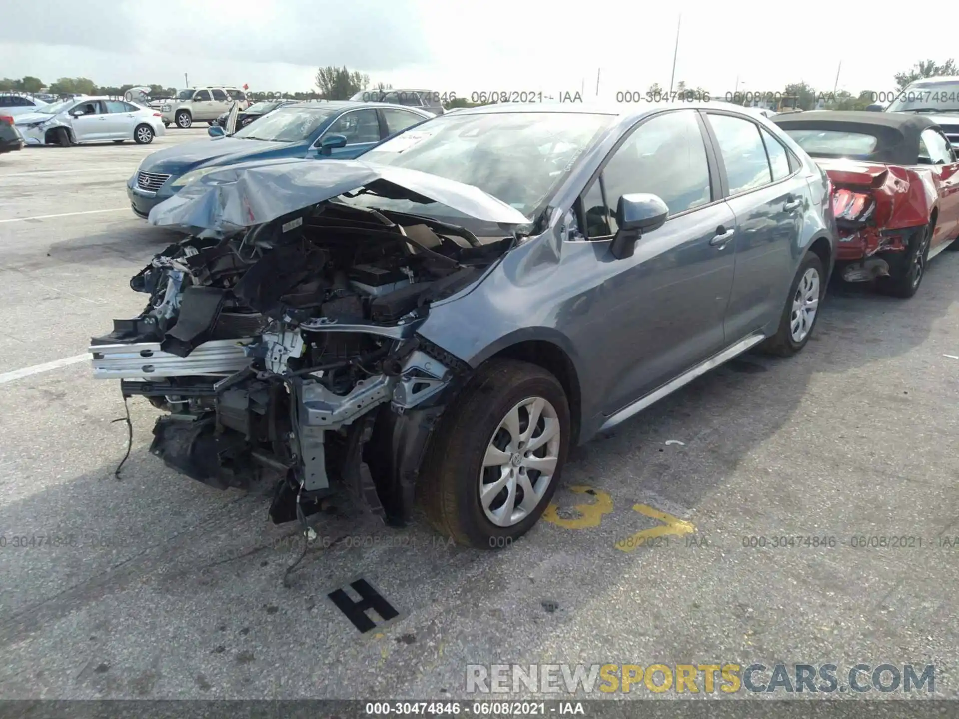 2 Photograph of a damaged car 5YFEPMAE2MP184498 TOYOTA COROLLA 2021