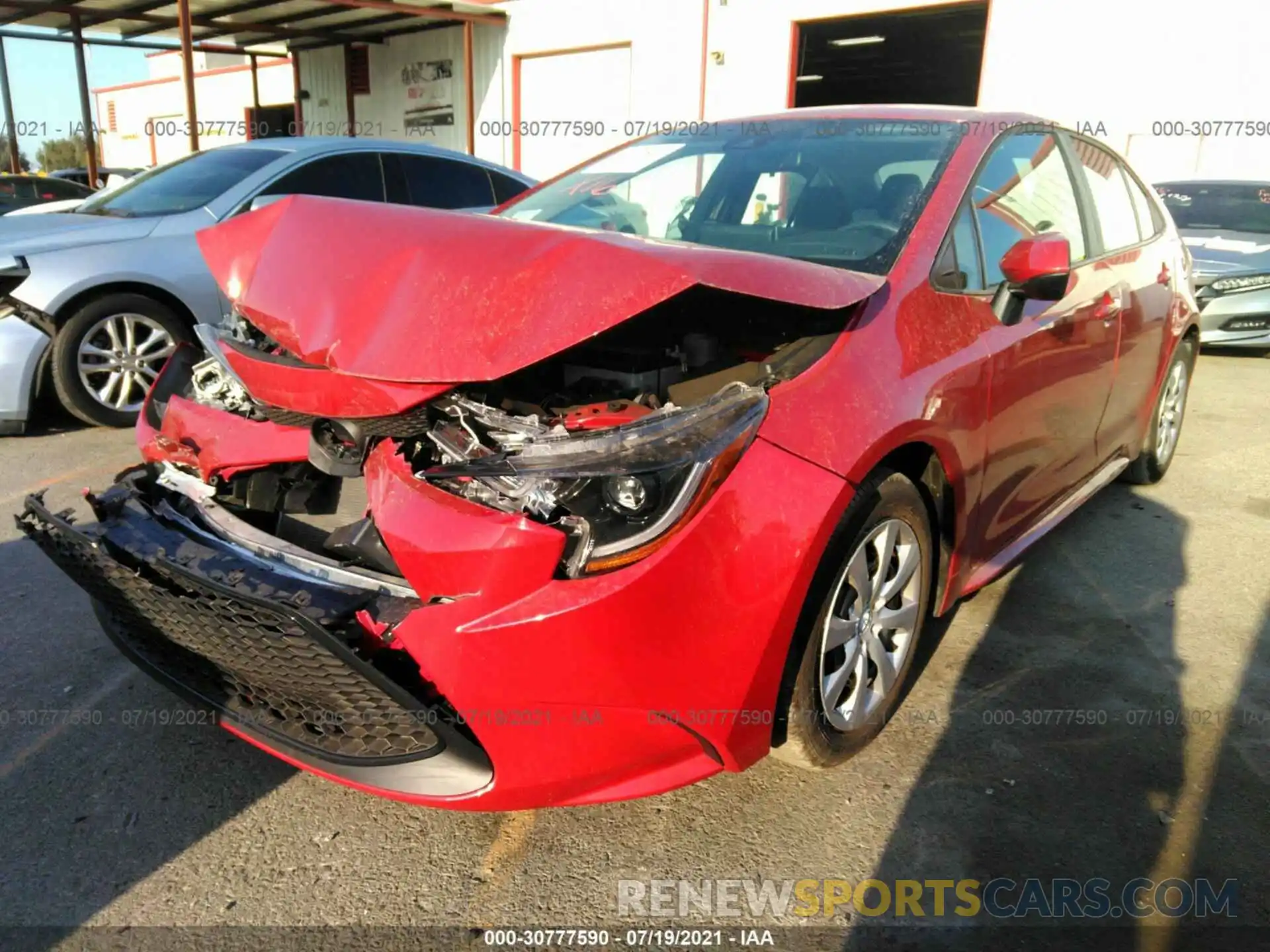 2 Photograph of a damaged car 5YFEPMAE2MP194044 TOYOTA COROLLA 2021