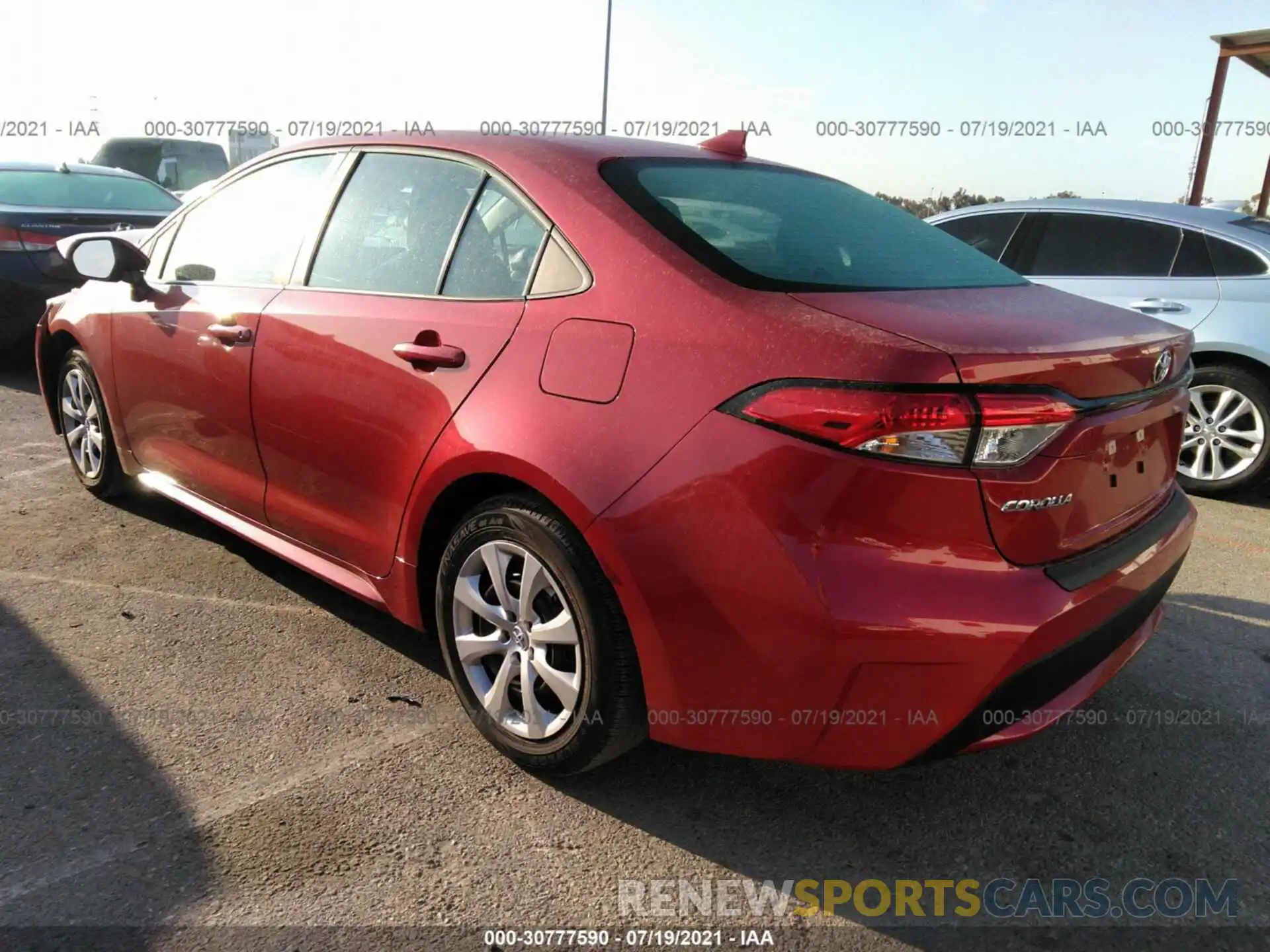 3 Photograph of a damaged car 5YFEPMAE2MP194044 TOYOTA COROLLA 2021