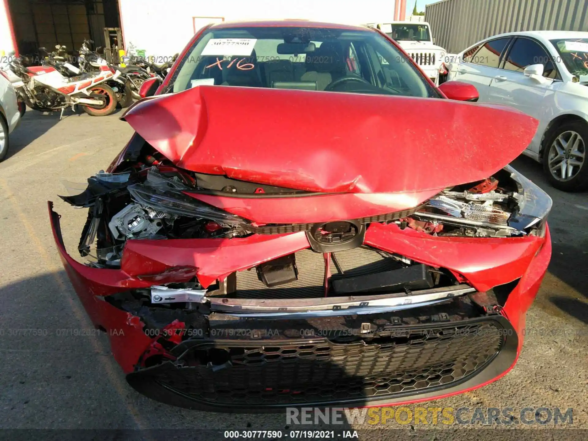 6 Photograph of a damaged car 5YFEPMAE2MP194044 TOYOTA COROLLA 2021