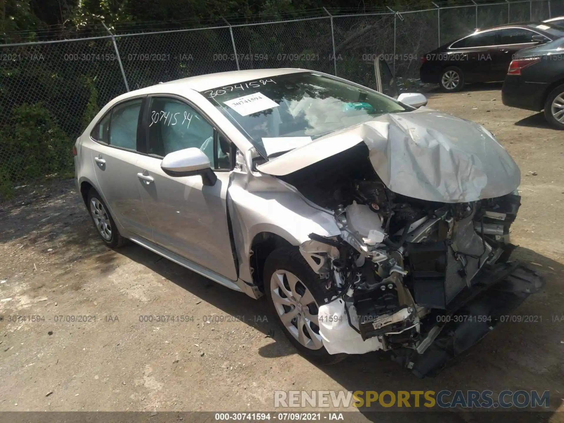 1 Photograph of a damaged car 5YFEPMAE2MP195968 TOYOTA COROLLA 2021