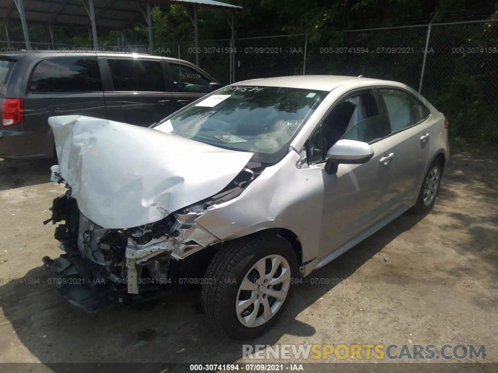 2 Photograph of a damaged car 5YFEPMAE2MP195968 TOYOTA COROLLA 2021