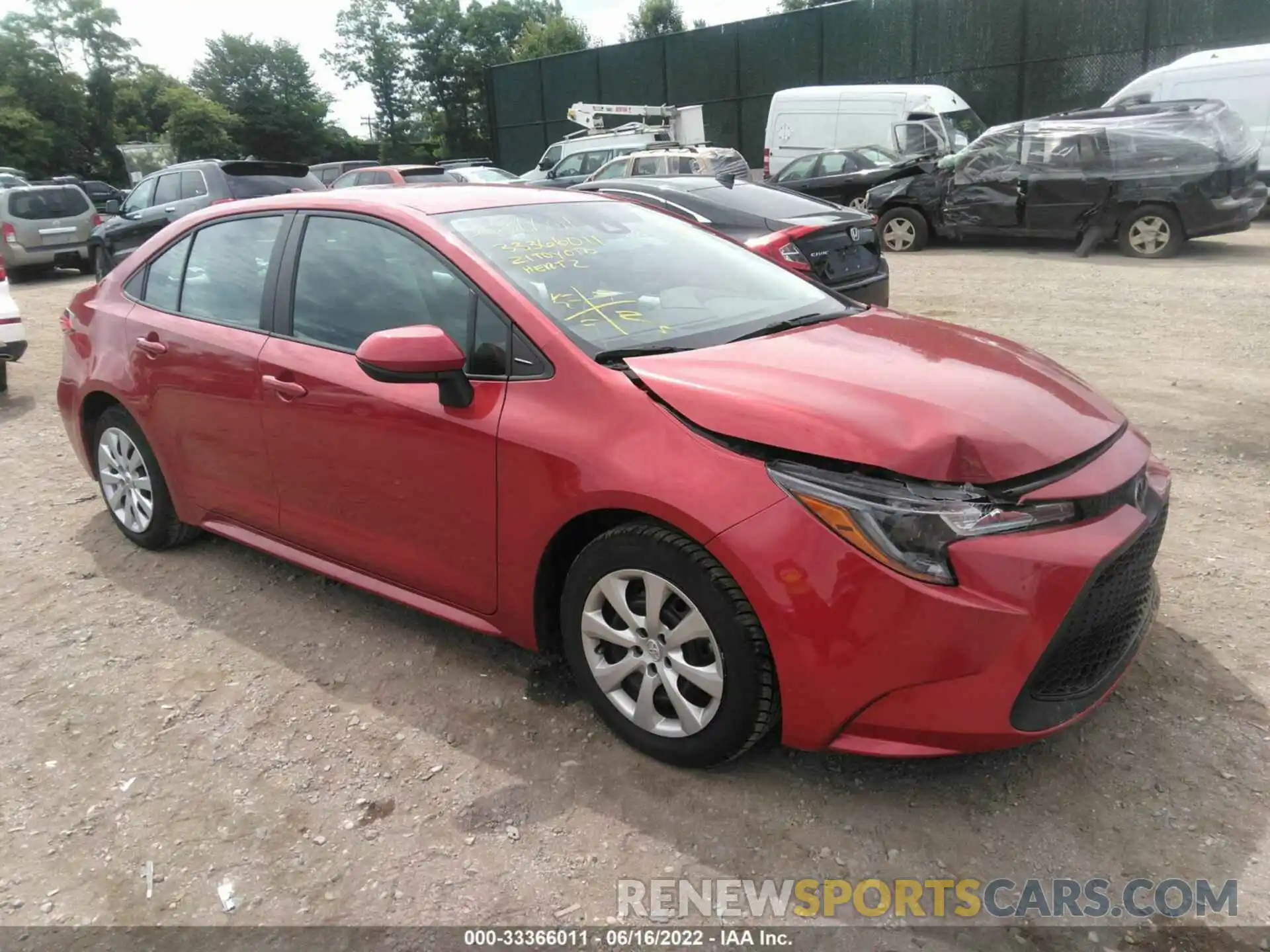 1 Photograph of a damaged car 5YFEPMAE2MP196053 TOYOTA COROLLA 2021