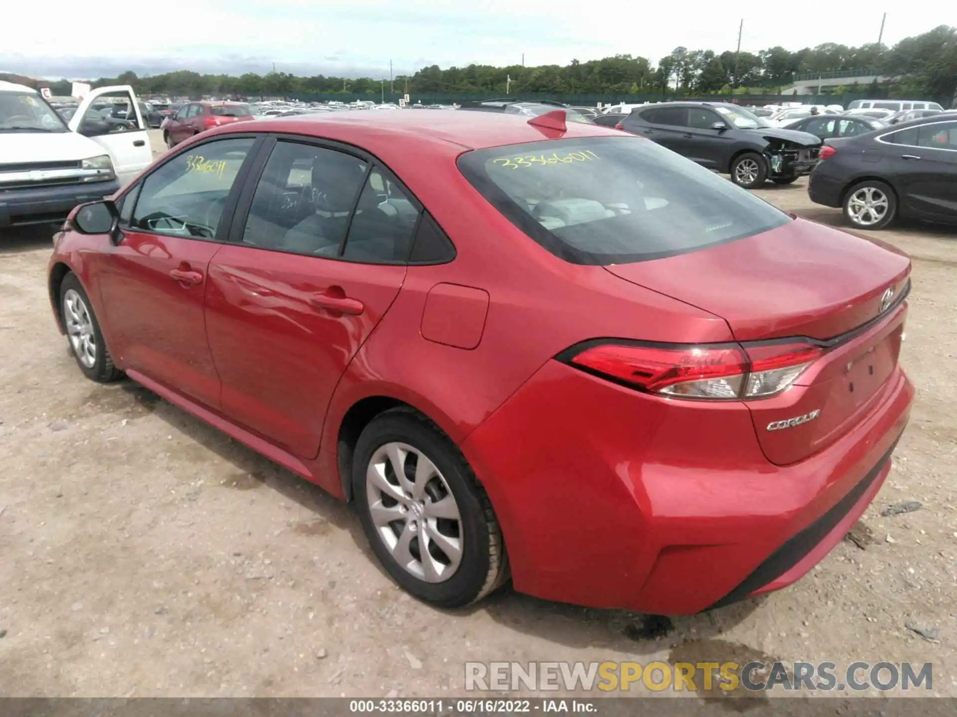 3 Photograph of a damaged car 5YFEPMAE2MP196053 TOYOTA COROLLA 2021