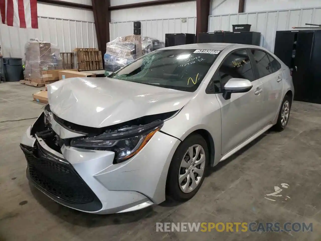 2 Photograph of a damaged car 5YFEPMAE2MP201882 TOYOTA COROLLA 2021