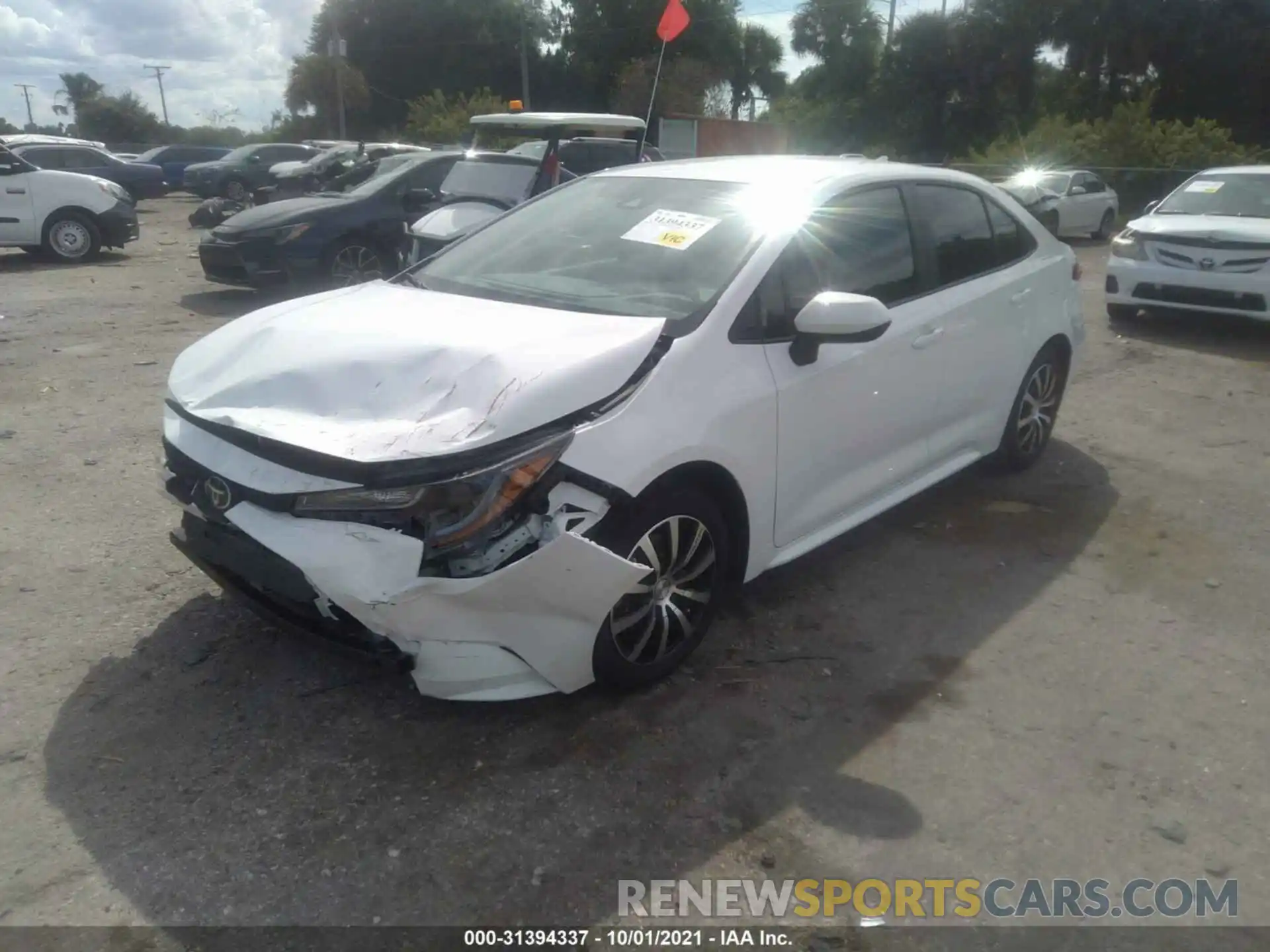 2 Photograph of a damaged car 5YFEPMAE2MP203762 TOYOTA COROLLA 2021