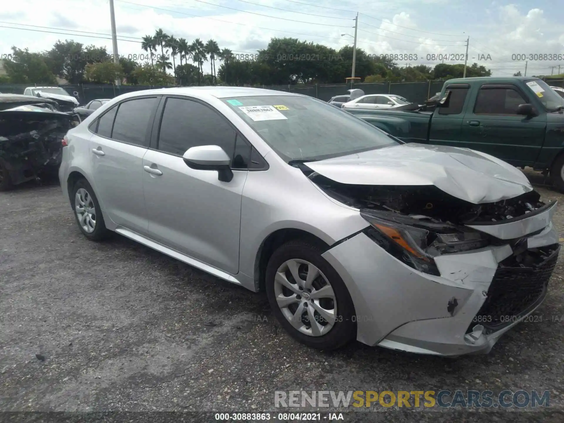 1 Photograph of a damaged car 5YFEPMAE2MP205270 TOYOTA COROLLA 2021