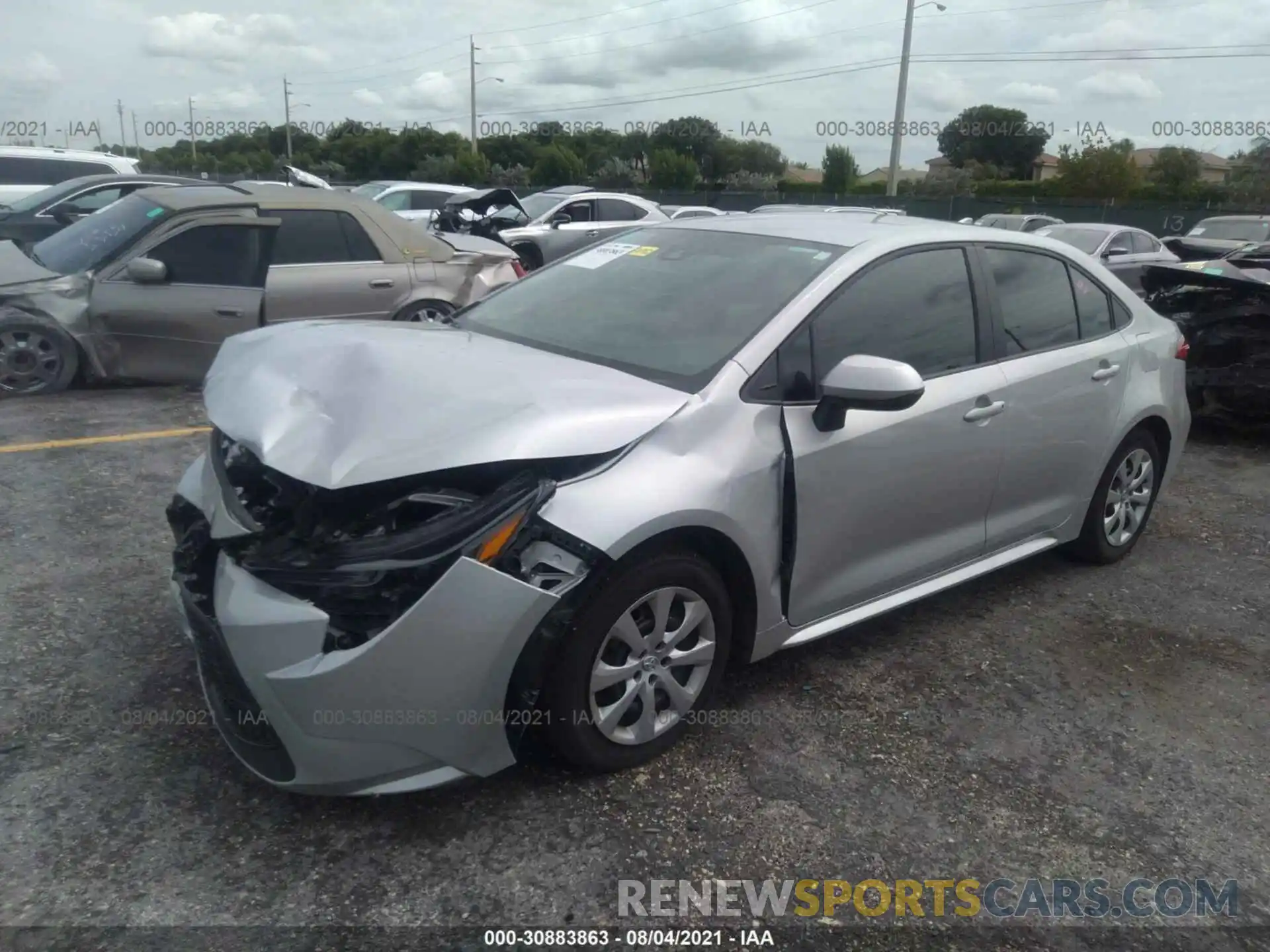 2 Photograph of a damaged car 5YFEPMAE2MP205270 TOYOTA COROLLA 2021