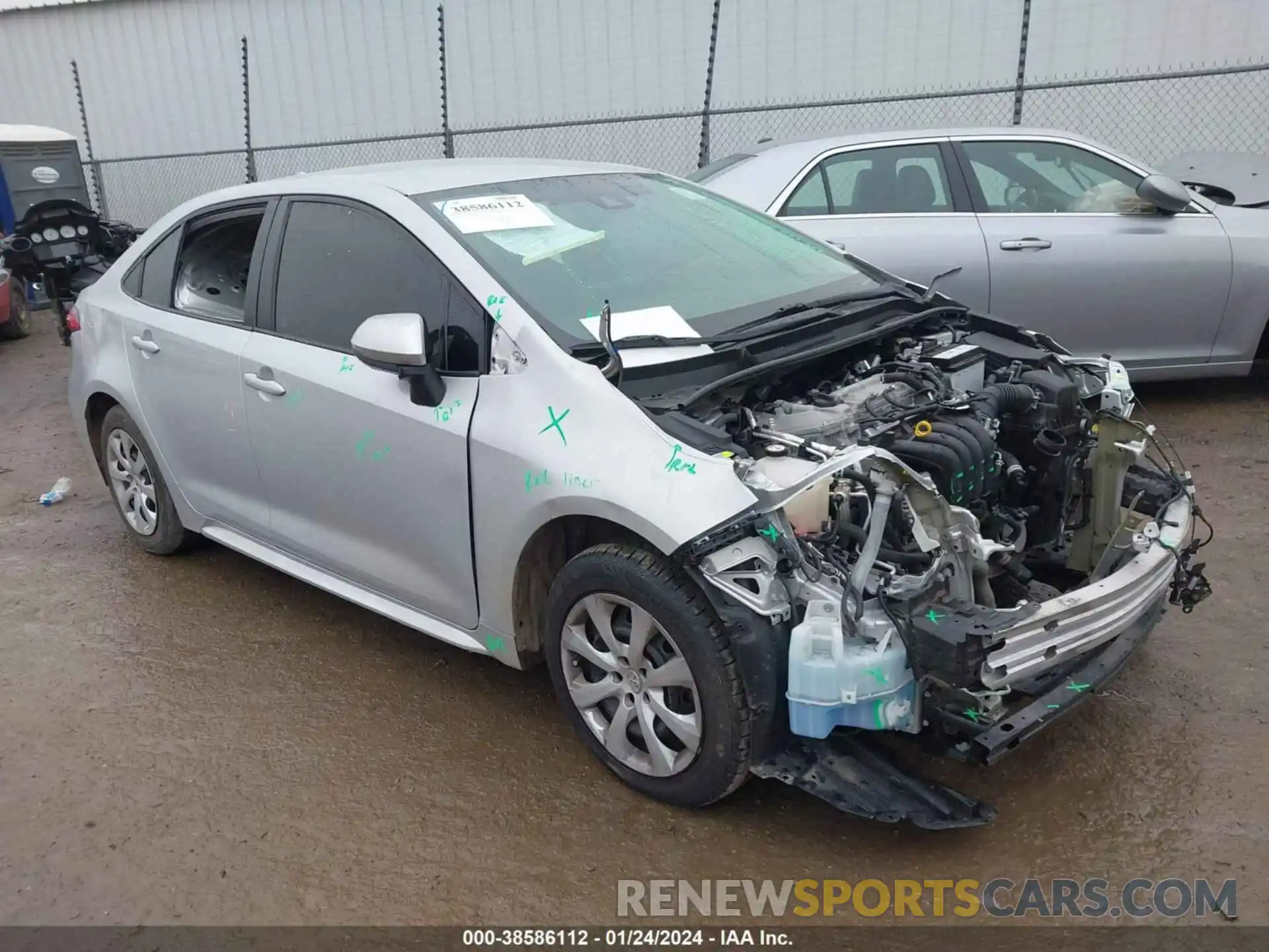 1 Photograph of a damaged car 5YFEPMAE2MP206693 TOYOTA COROLLA 2021