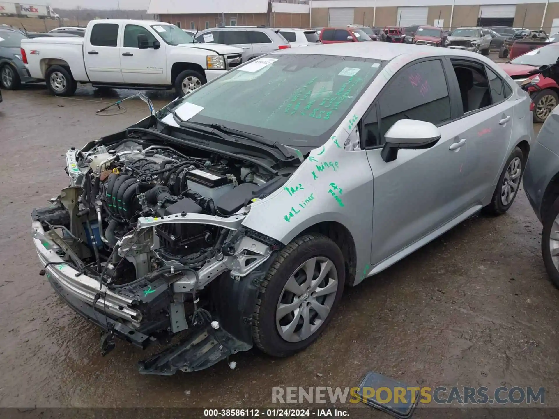 2 Photograph of a damaged car 5YFEPMAE2MP206693 TOYOTA COROLLA 2021