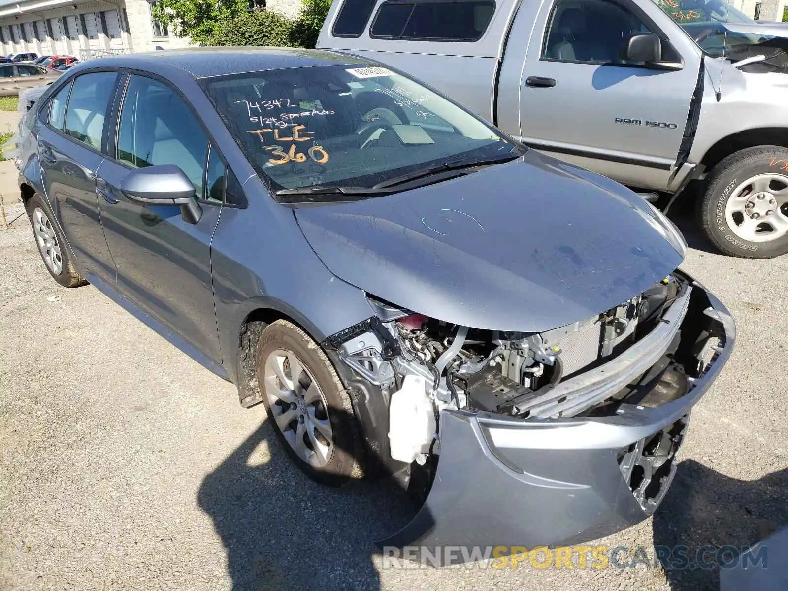 1 Photograph of a damaged car 5YFEPMAE2MP207469 TOYOTA COROLLA 2021