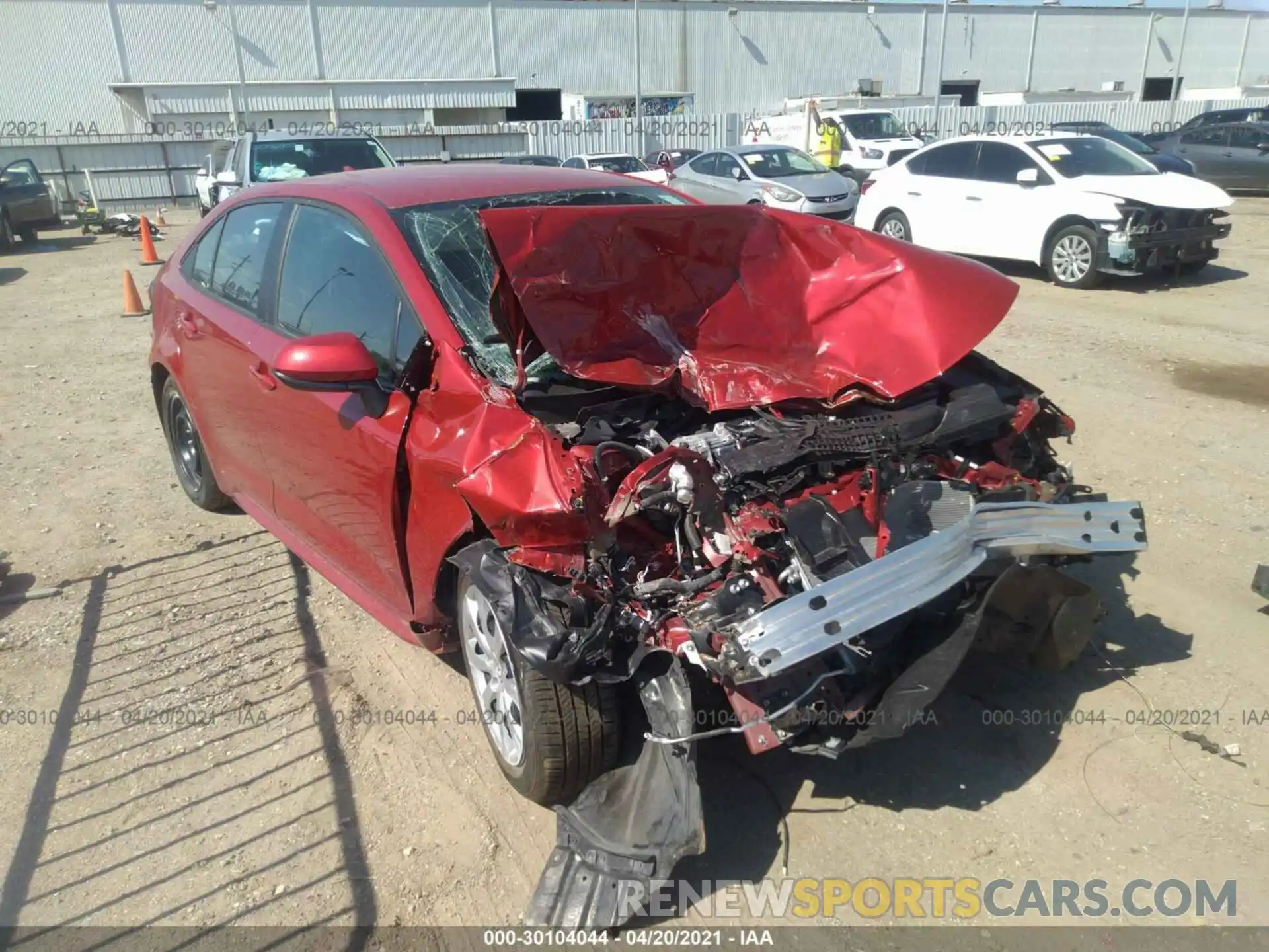 1 Photograph of a damaged car 5YFEPMAE2MP218004 TOYOTA COROLLA 2021