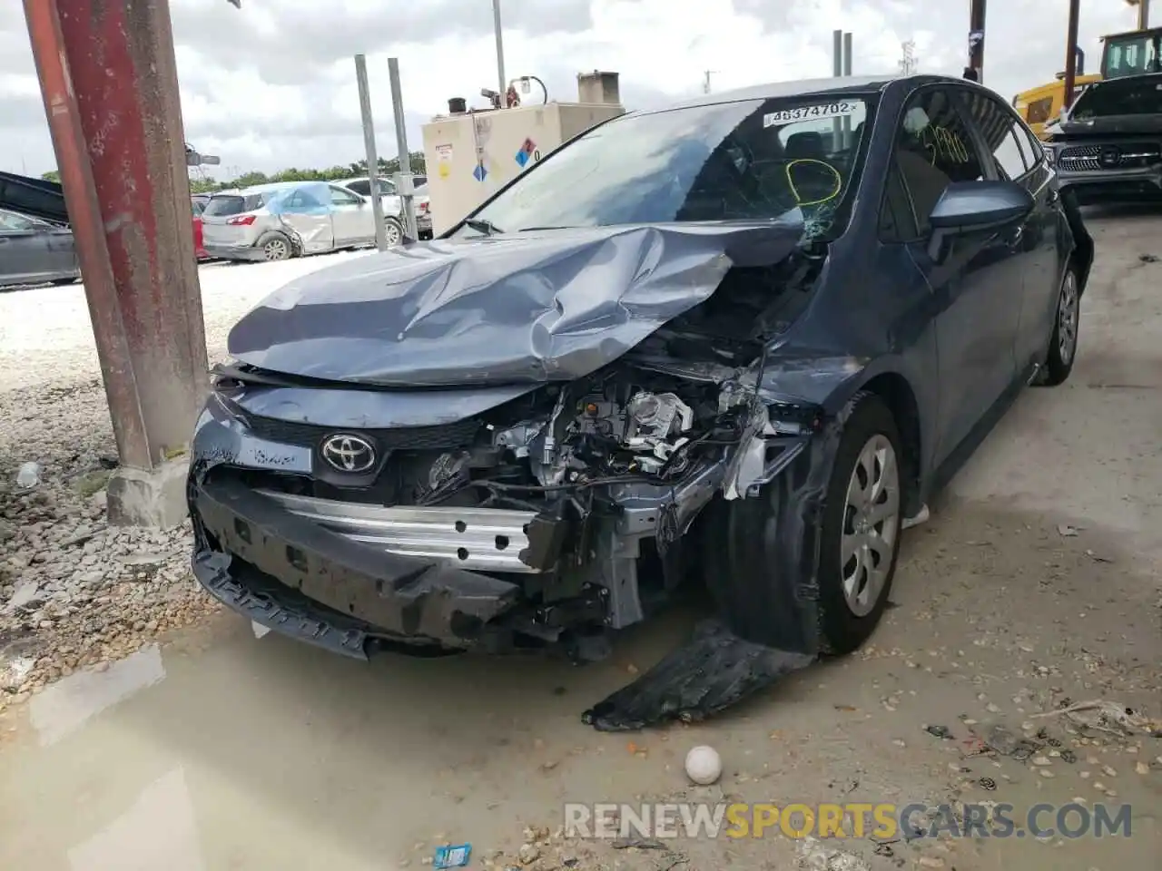 2 Photograph of a damaged car 5YFEPMAE2MP223218 TOYOTA COROLLA 2021