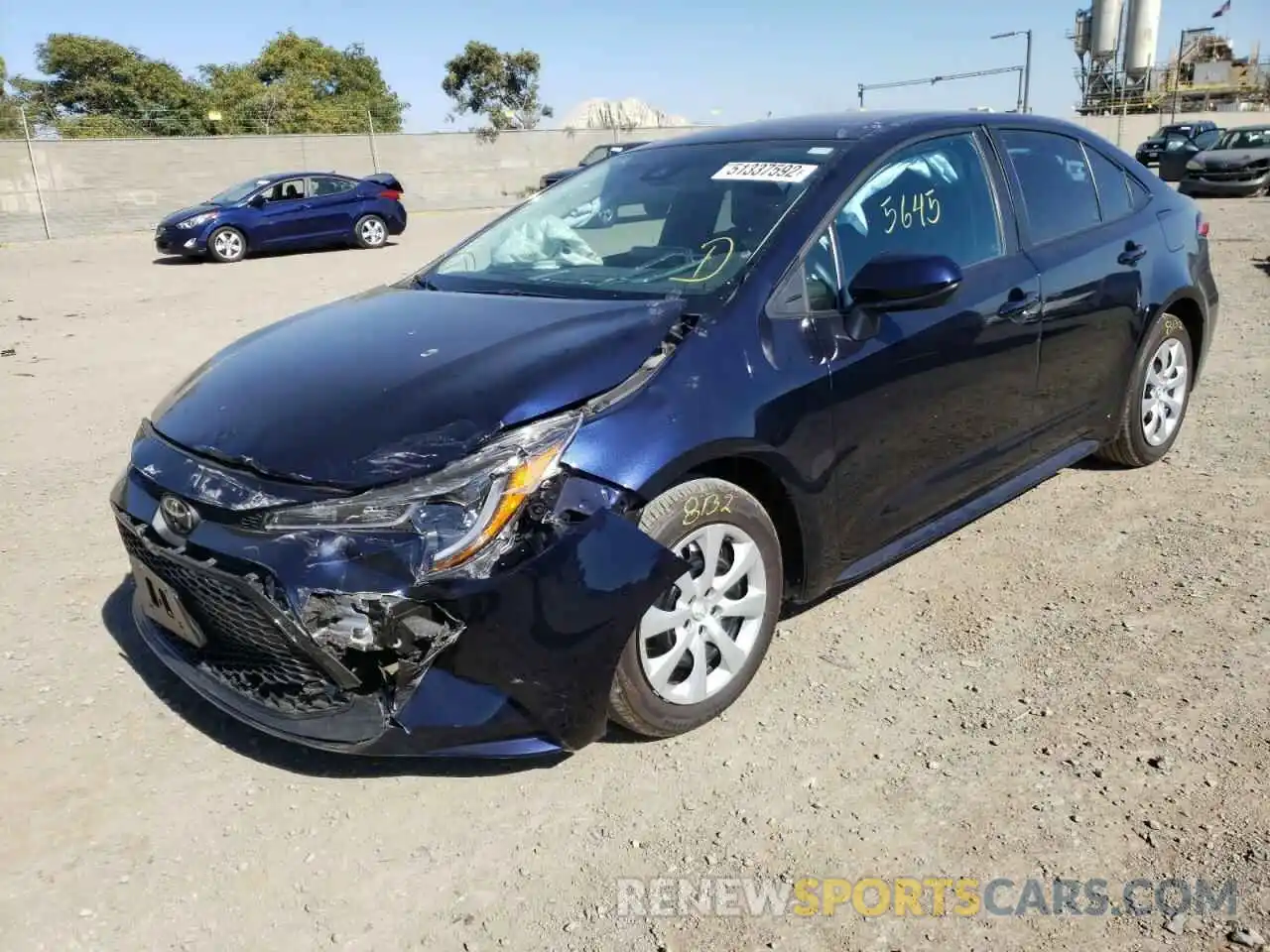 2 Photograph of a damaged car 5YFEPMAE2MP228838 TOYOTA COROLLA 2021