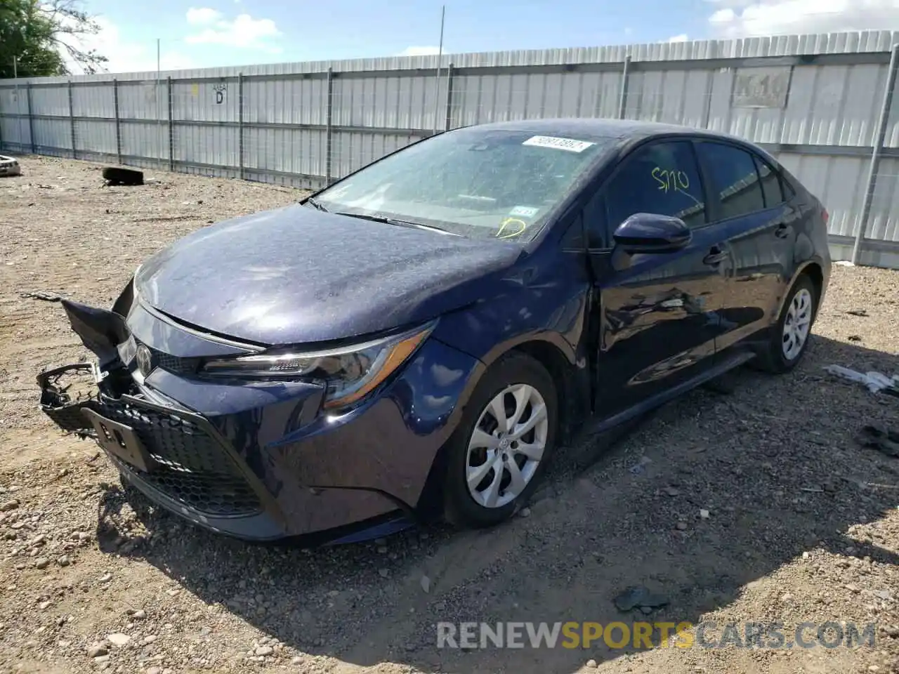 2 Photograph of a damaged car 5YFEPMAE2MP229102 TOYOTA COROLLA 2021