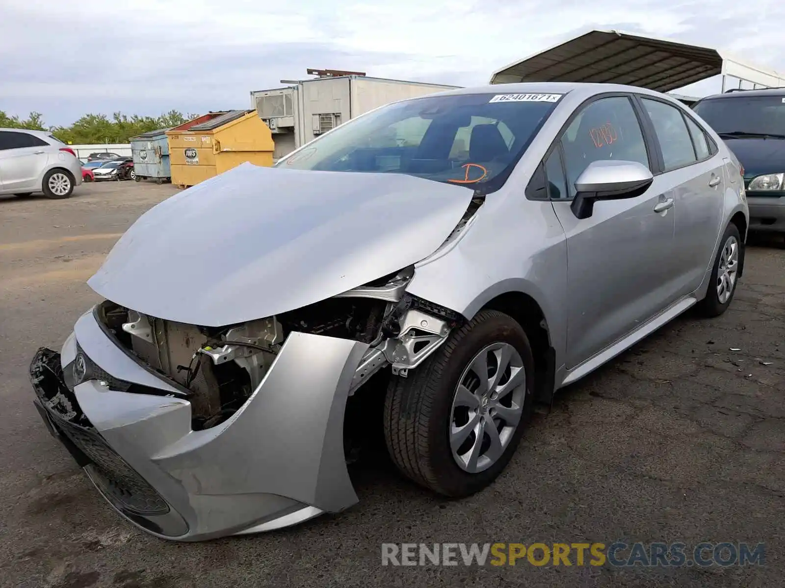 2 Photograph of a damaged car 5YFEPMAE2MP237765 TOYOTA COROLLA 2021