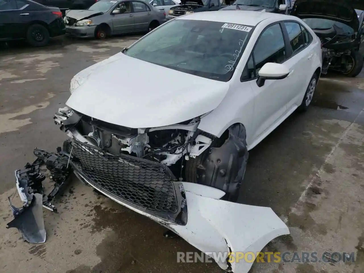 2 Photograph of a damaged car 5YFEPMAE2MP244232 TOYOTA COROLLA 2021