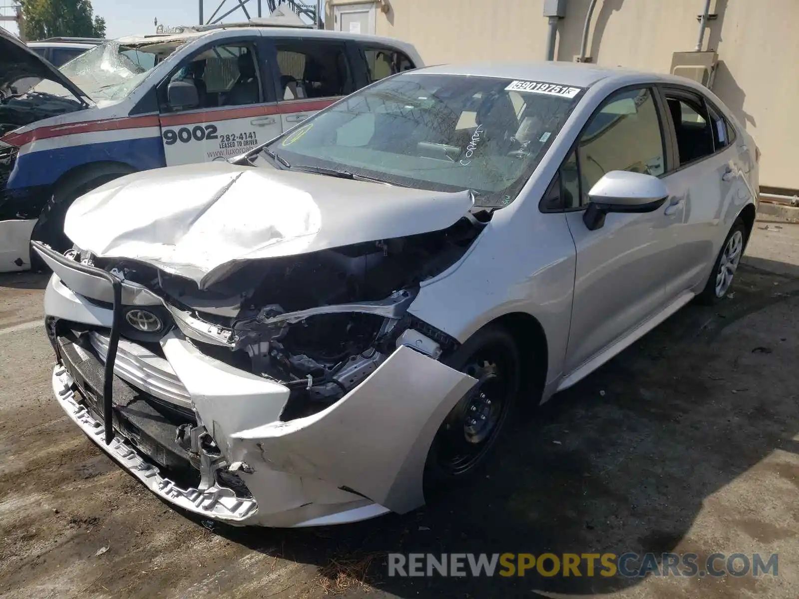 2 Photograph of a damaged car 5YFEPMAE2MP252508 TOYOTA COROLLA 2021