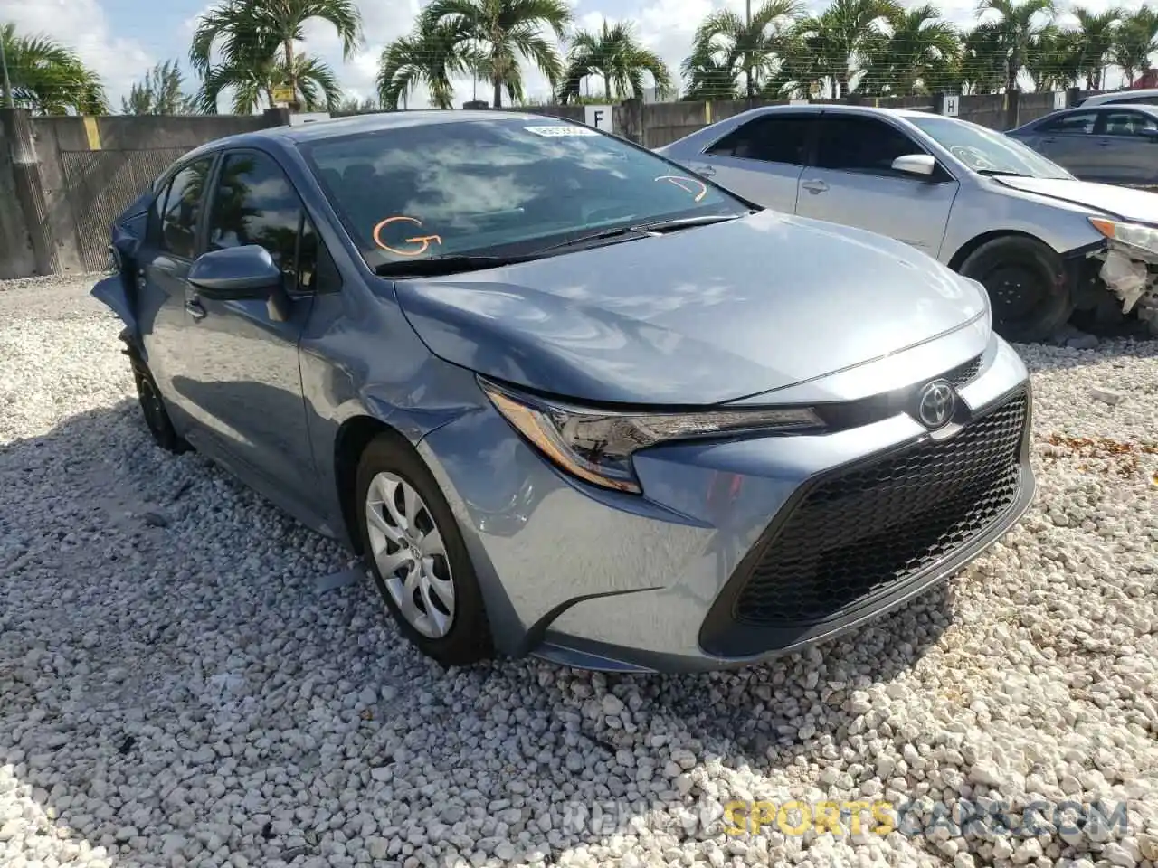 1 Photograph of a damaged car 5YFEPMAE3MP149324 TOYOTA COROLLA 2021