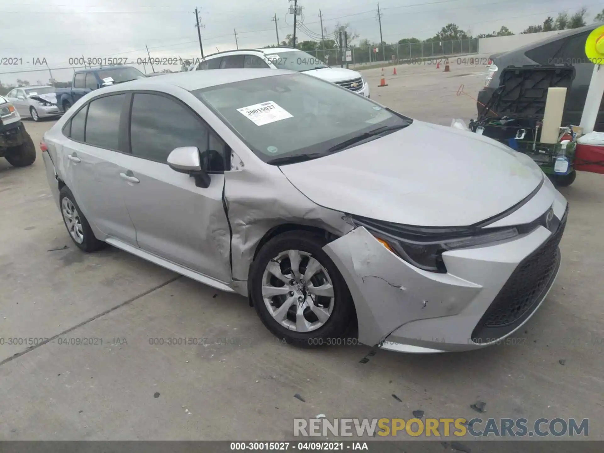 1 Photograph of a damaged car 5YFEPMAE3MP150182 TOYOTA COROLLA 2021