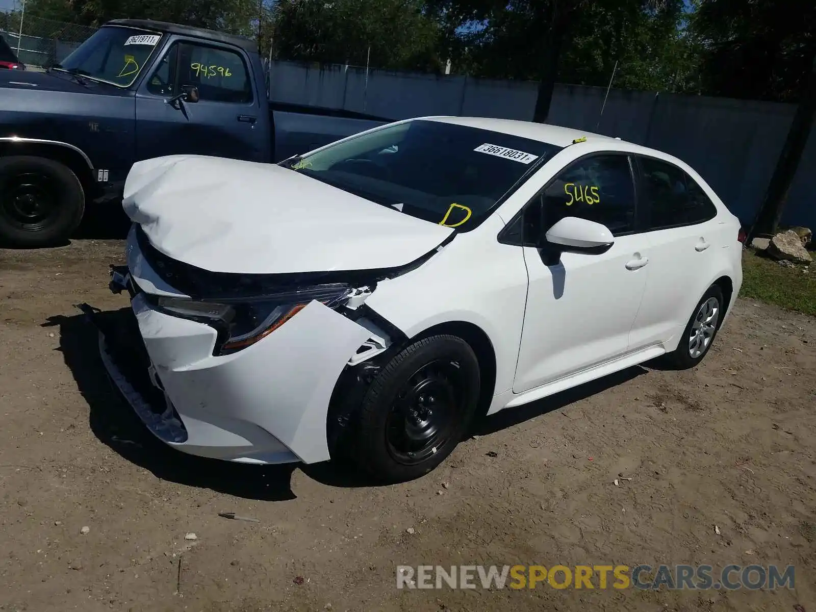 2 Photograph of a damaged car 5YFEPMAE3MP152255 TOYOTA COROLLA 2021