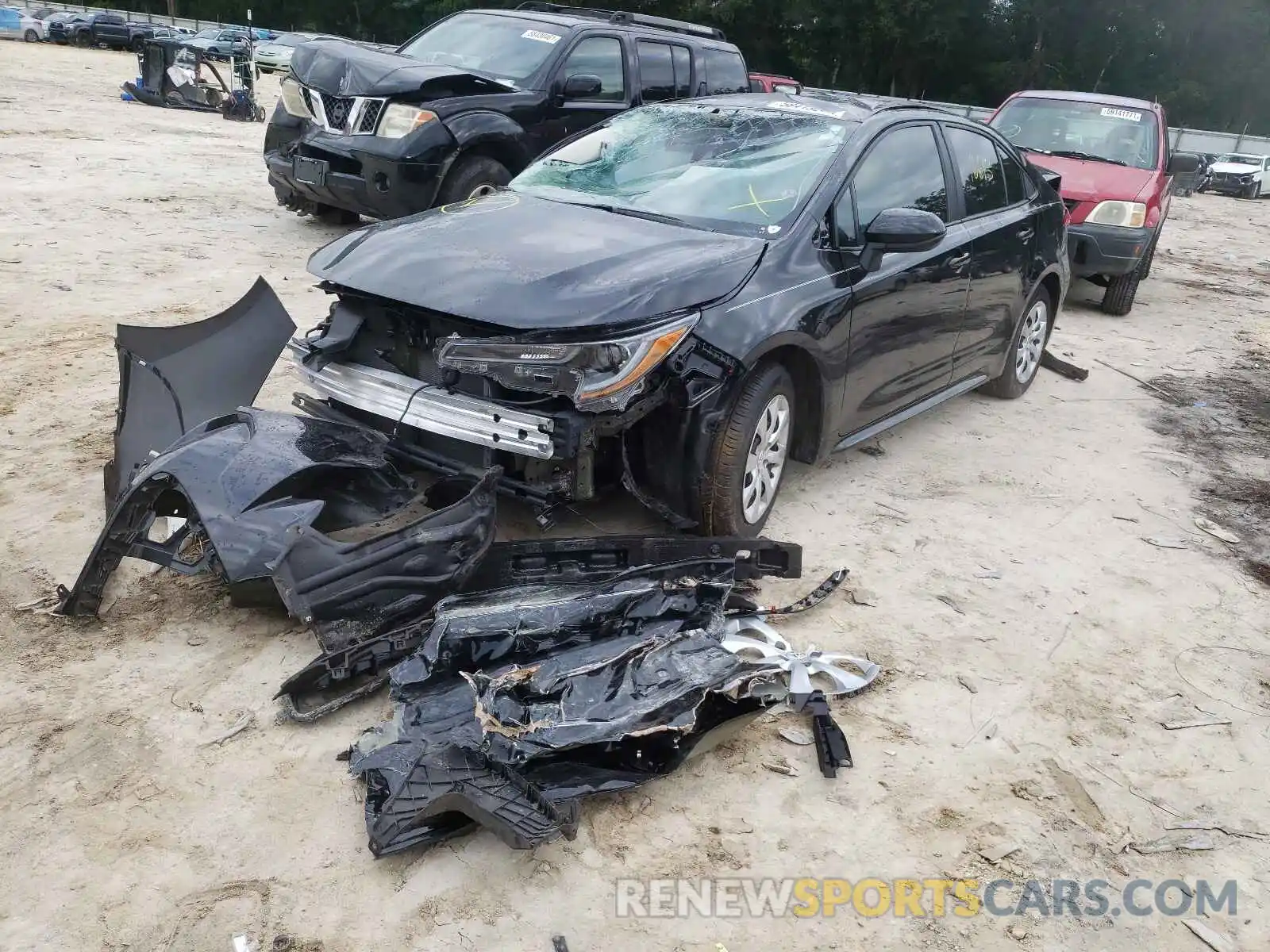 2 Photograph of a damaged car 5YFEPMAE3MP152451 TOYOTA COROLLA 2021