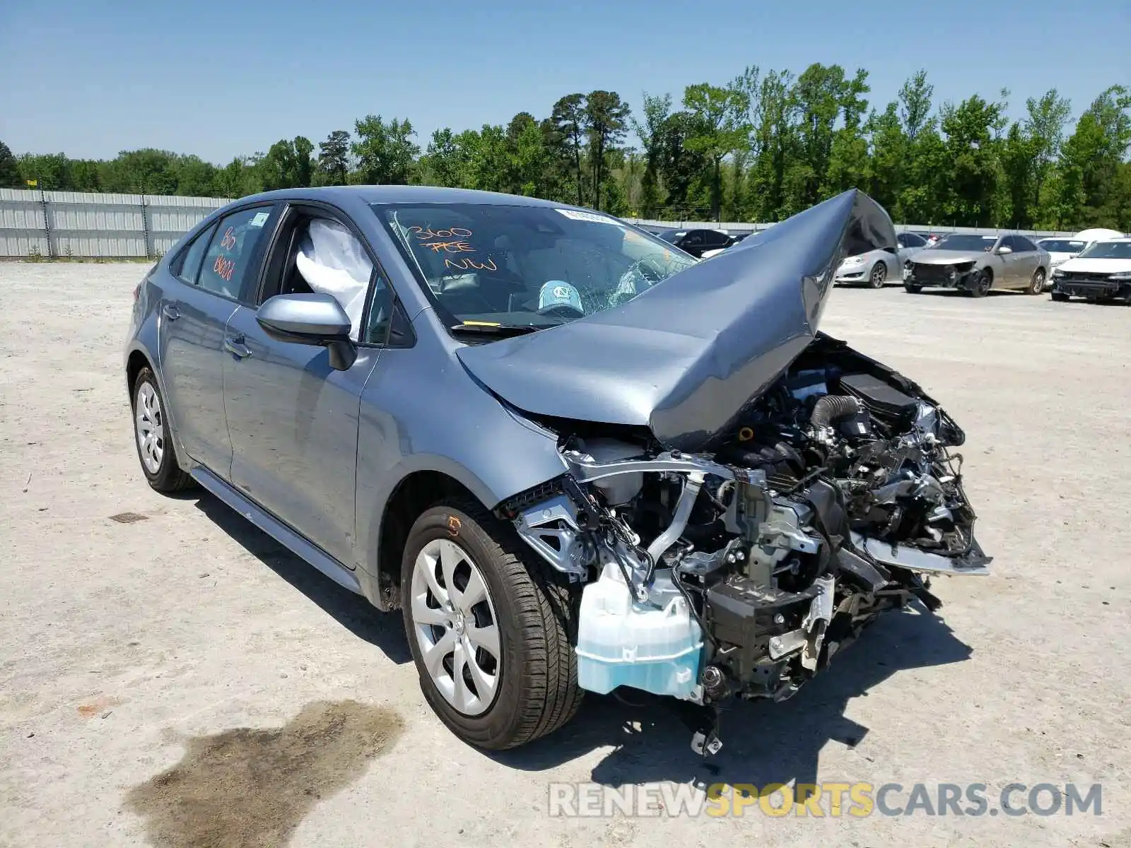 1 Photograph of a damaged car 5YFEPMAE3MP158475 TOYOTA COROLLA 2021