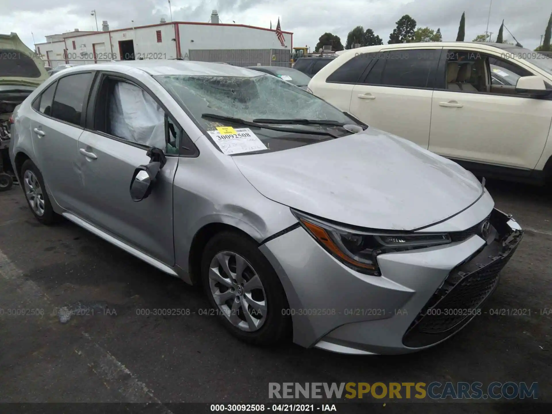 1 Photograph of a damaged car 5YFEPMAE3MP158539 TOYOTA COROLLA 2021