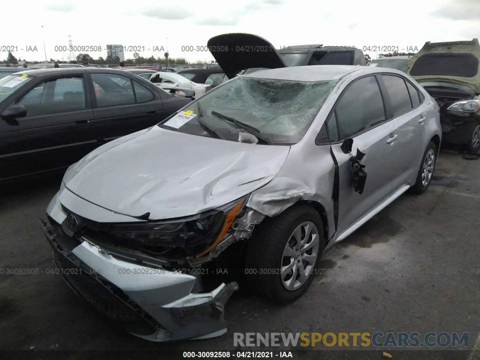 2 Photograph of a damaged car 5YFEPMAE3MP158539 TOYOTA COROLLA 2021