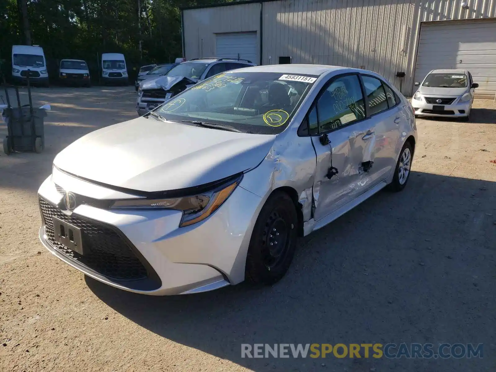 2 Photograph of a damaged car 5YFEPMAE3MP160923 TOYOTA COROLLA 2021