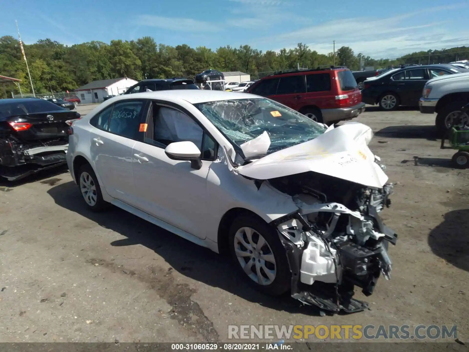 1 Photograph of a damaged car 5YFEPMAE3MP163594 TOYOTA COROLLA 2021