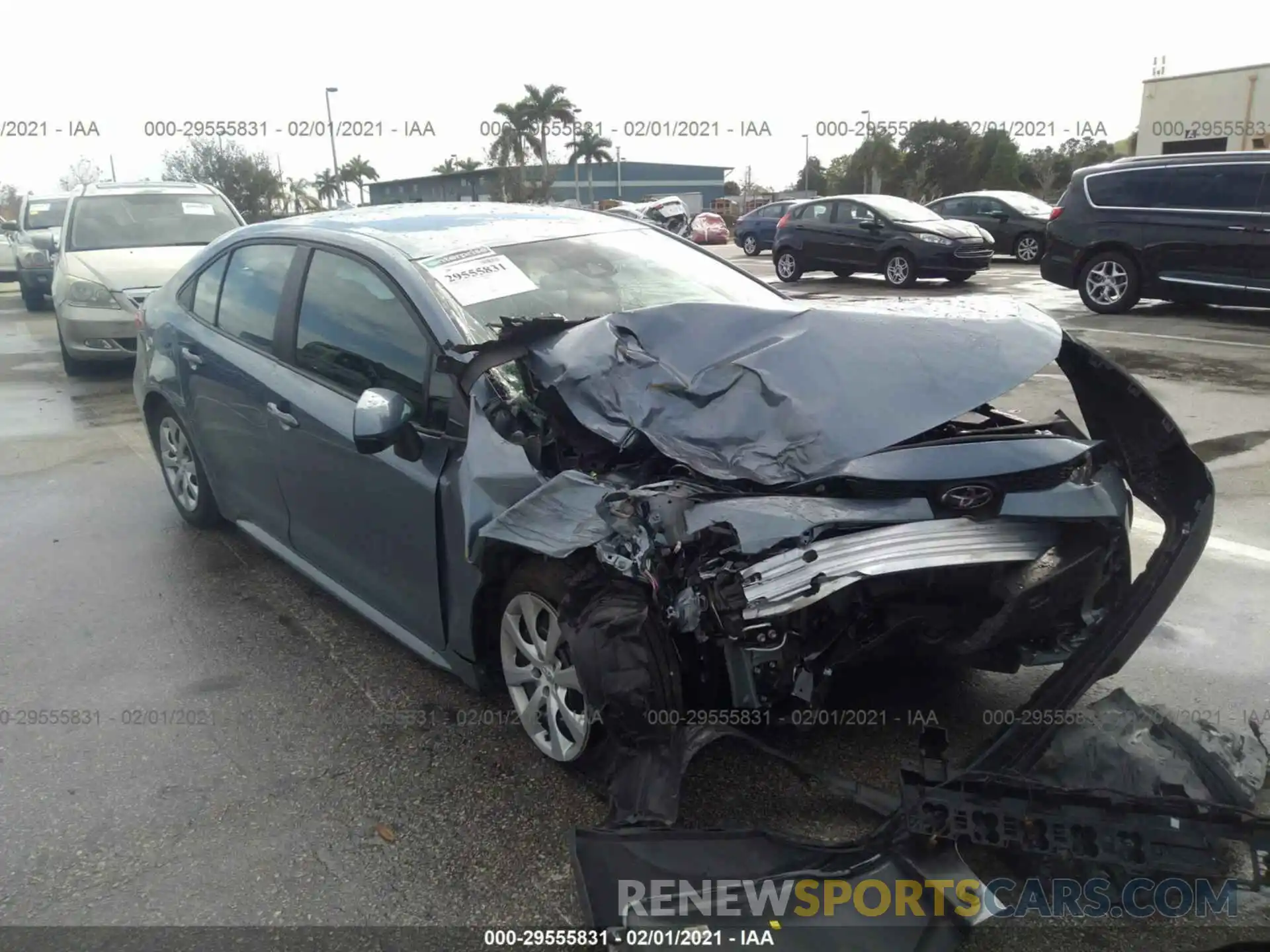 1 Photograph of a damaged car 5YFEPMAE3MP168133 TOYOTA COROLLA 2021