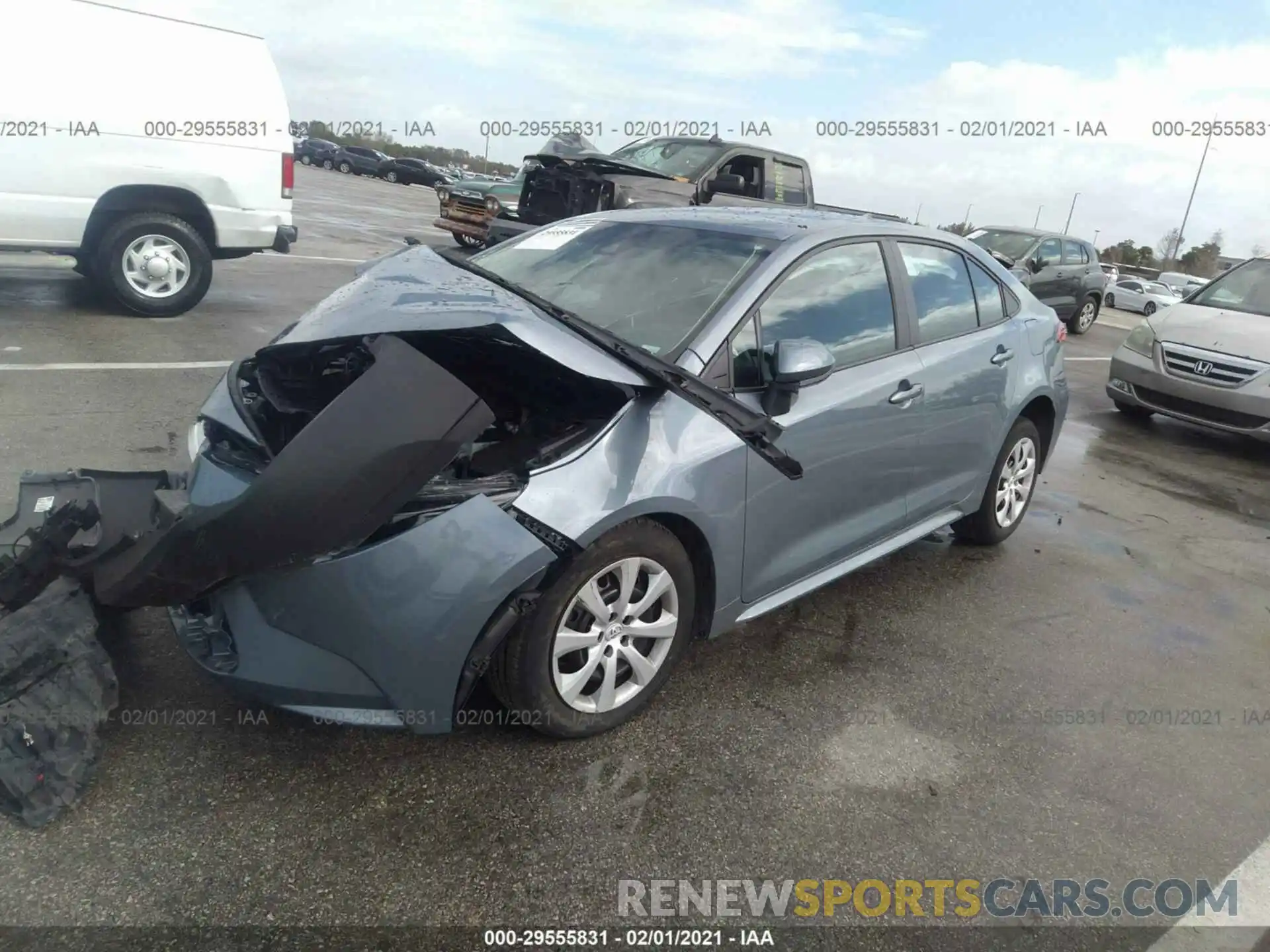 2 Photograph of a damaged car 5YFEPMAE3MP168133 TOYOTA COROLLA 2021