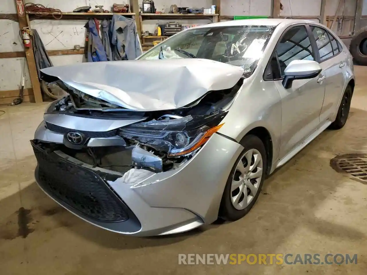 2 Photograph of a damaged car 5YFEPMAE3MP170772 TOYOTA COROLLA 2021