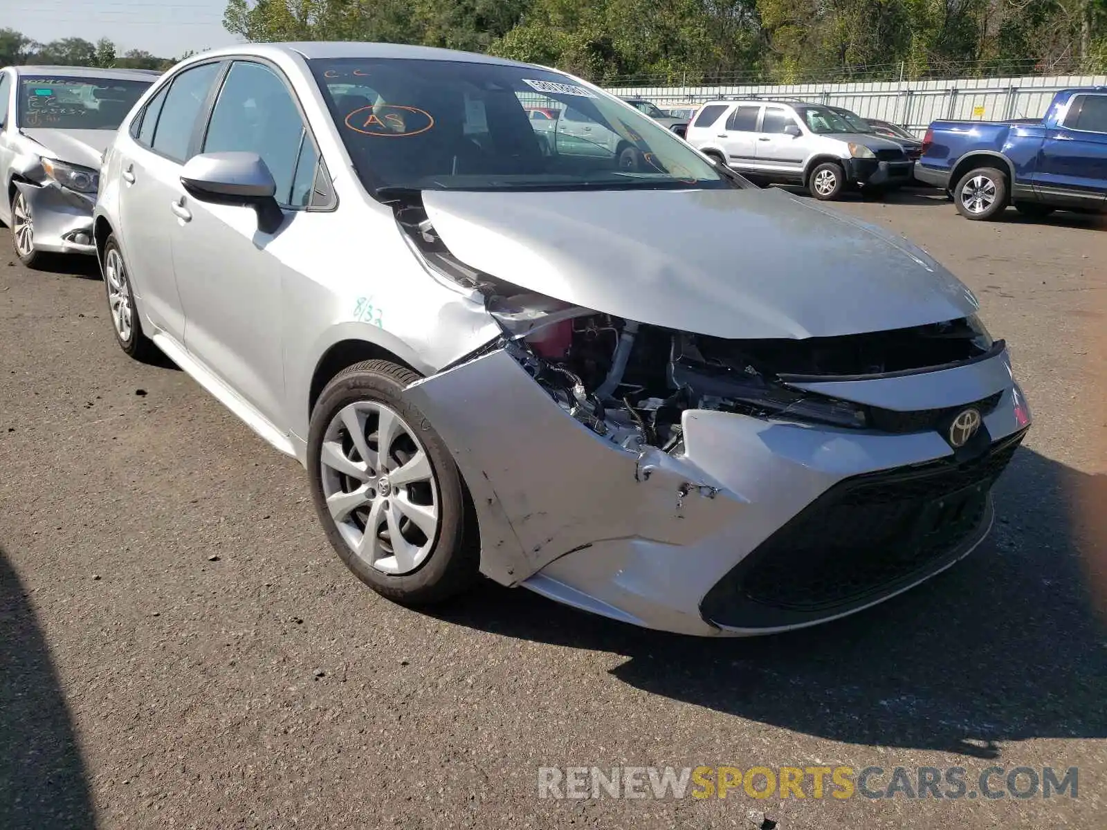 1 Photograph of a damaged car 5YFEPMAE3MP172375 TOYOTA COROLLA 2021