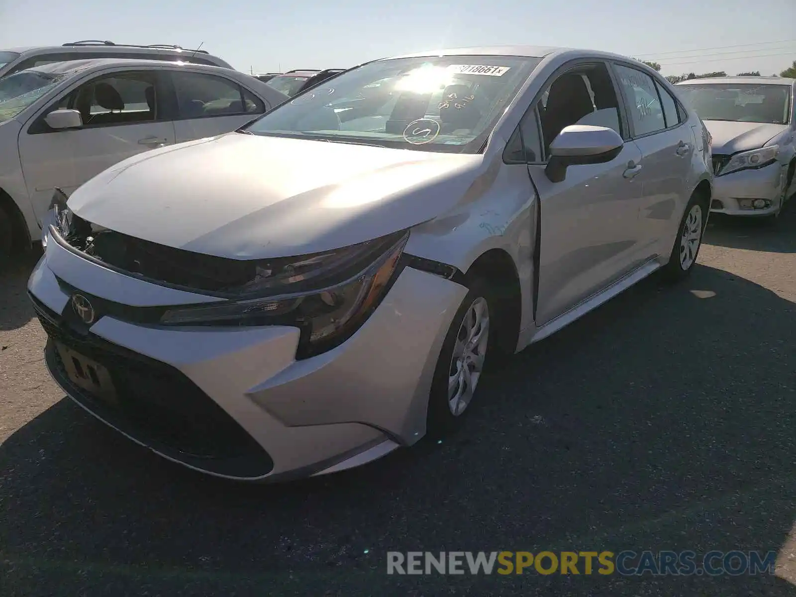 2 Photograph of a damaged car 5YFEPMAE3MP172375 TOYOTA COROLLA 2021