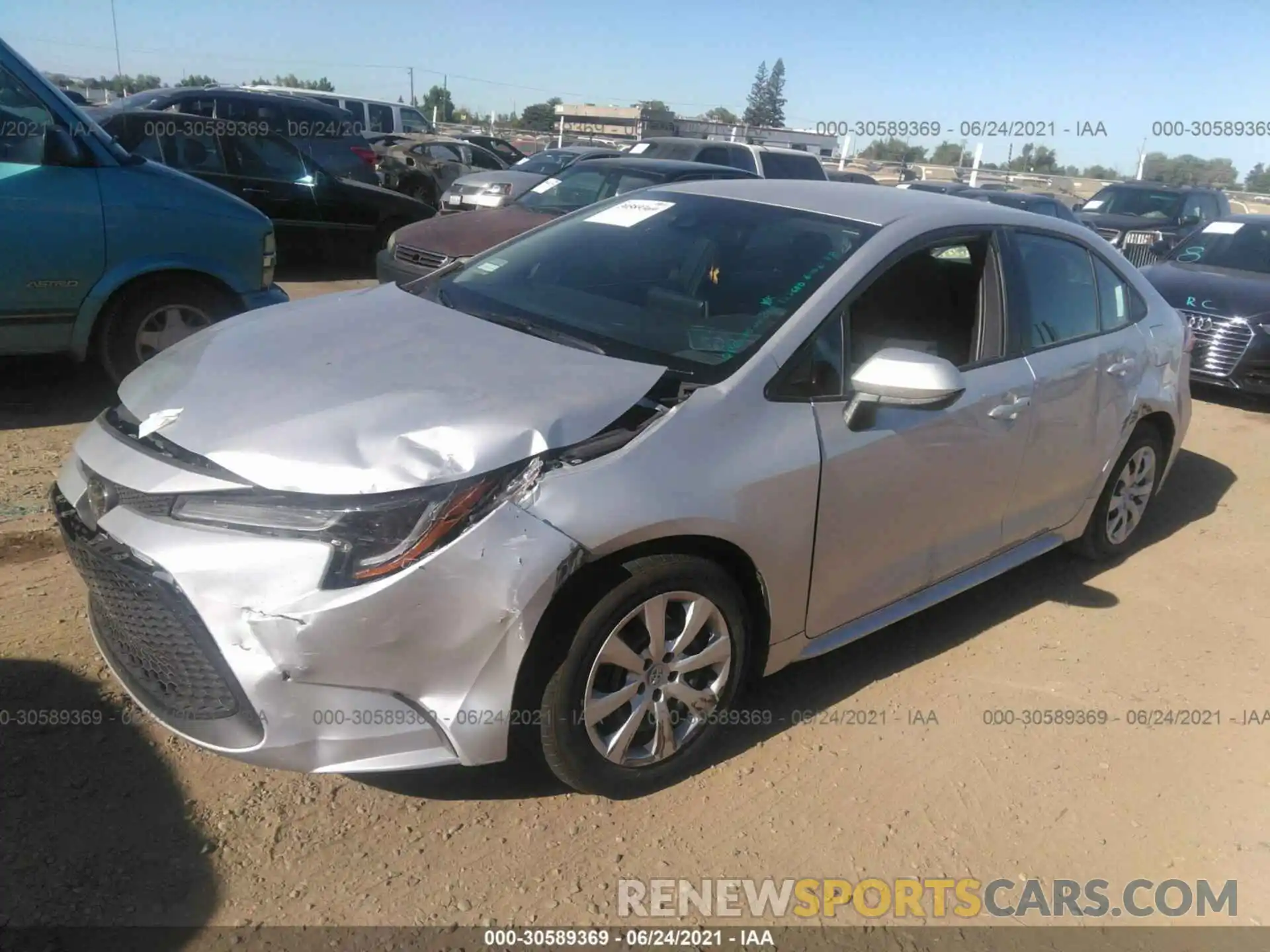 2 Photograph of a damaged car 5YFEPMAE3MP173039 TOYOTA COROLLA 2021