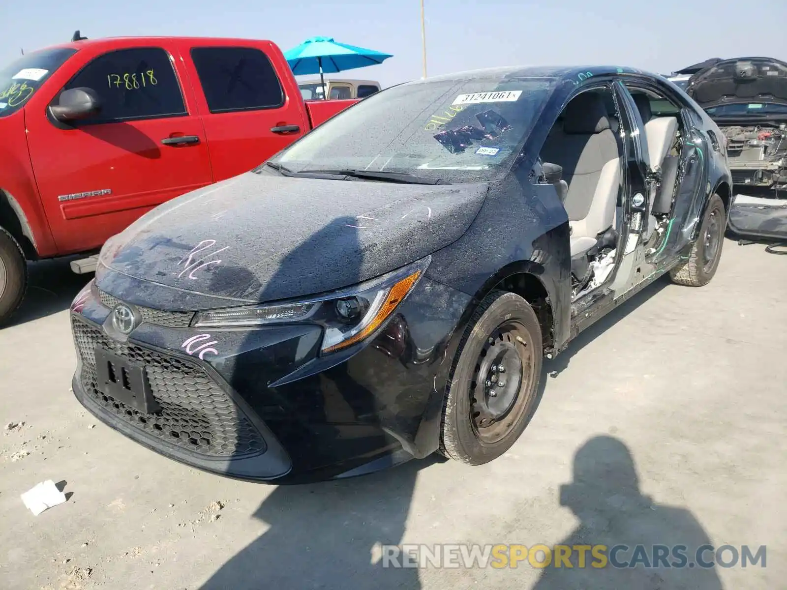 2 Photograph of a damaged car 5YFEPMAE3MP174028 TOYOTA COROLLA 2021