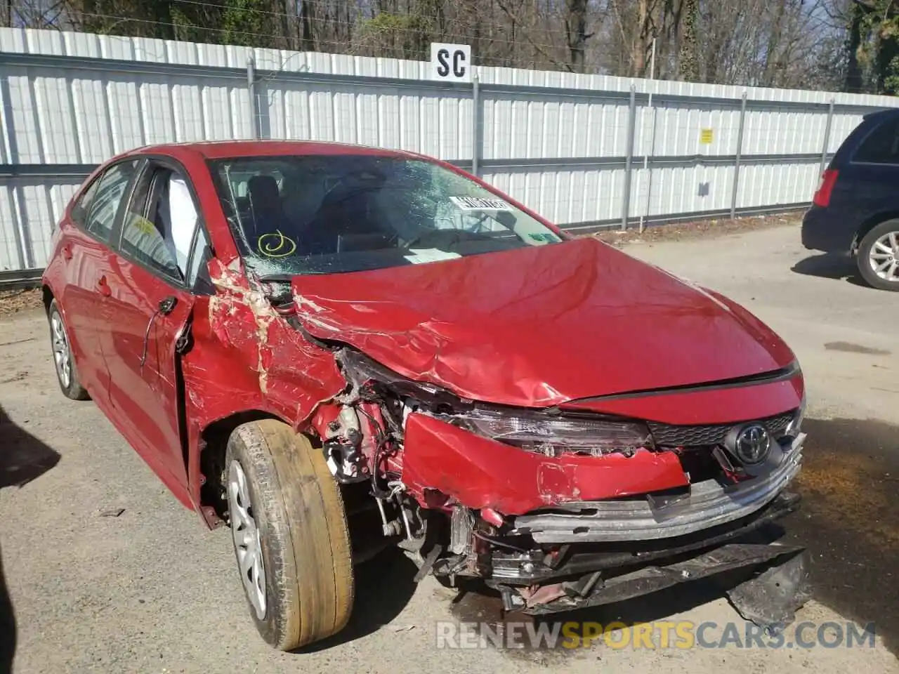 1 Photograph of a damaged car 5YFEPMAE3MP181013 TOYOTA COROLLA 2021