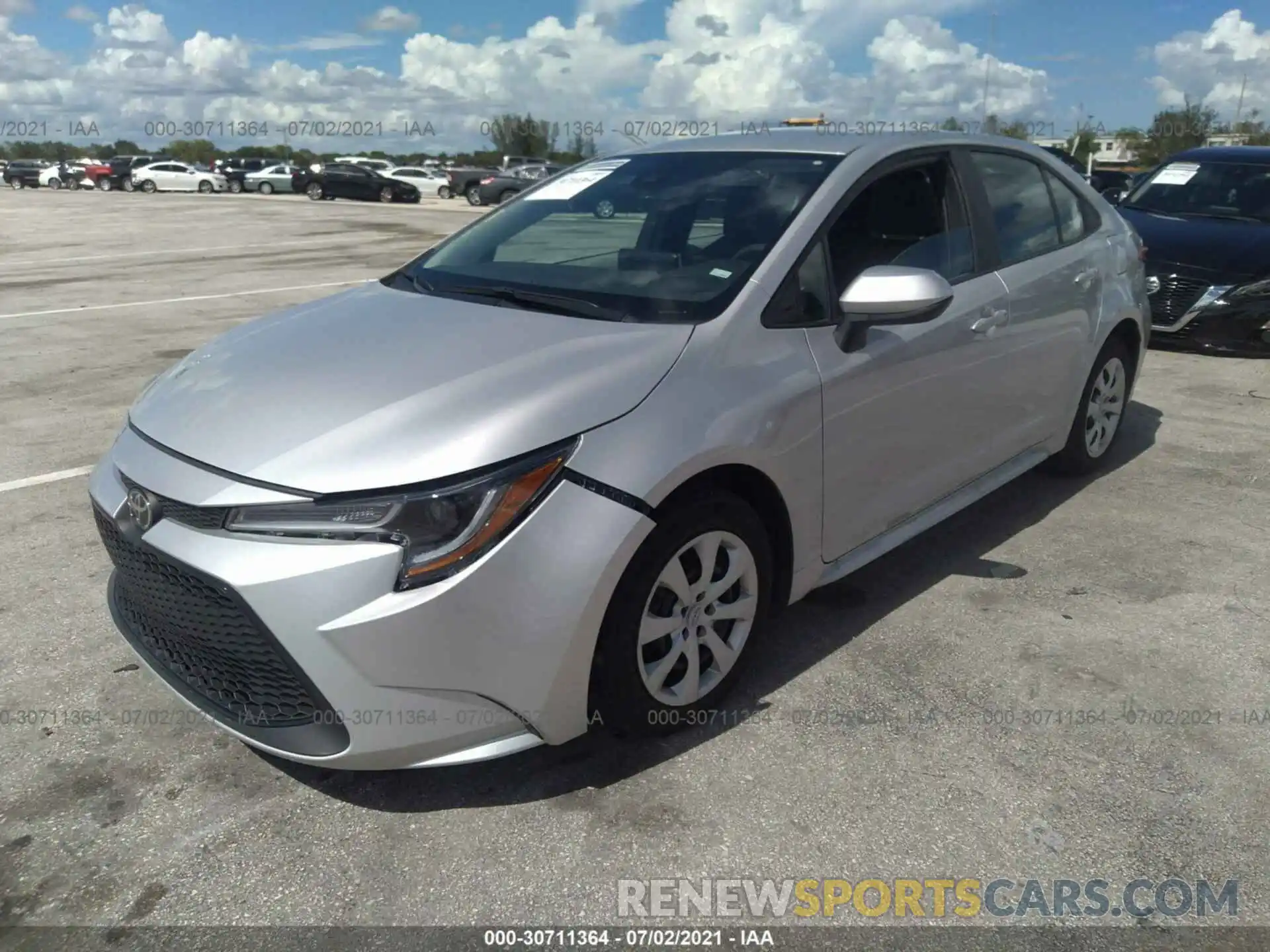 2 Photograph of a damaged car 5YFEPMAE3MP181383 TOYOTA COROLLA 2021