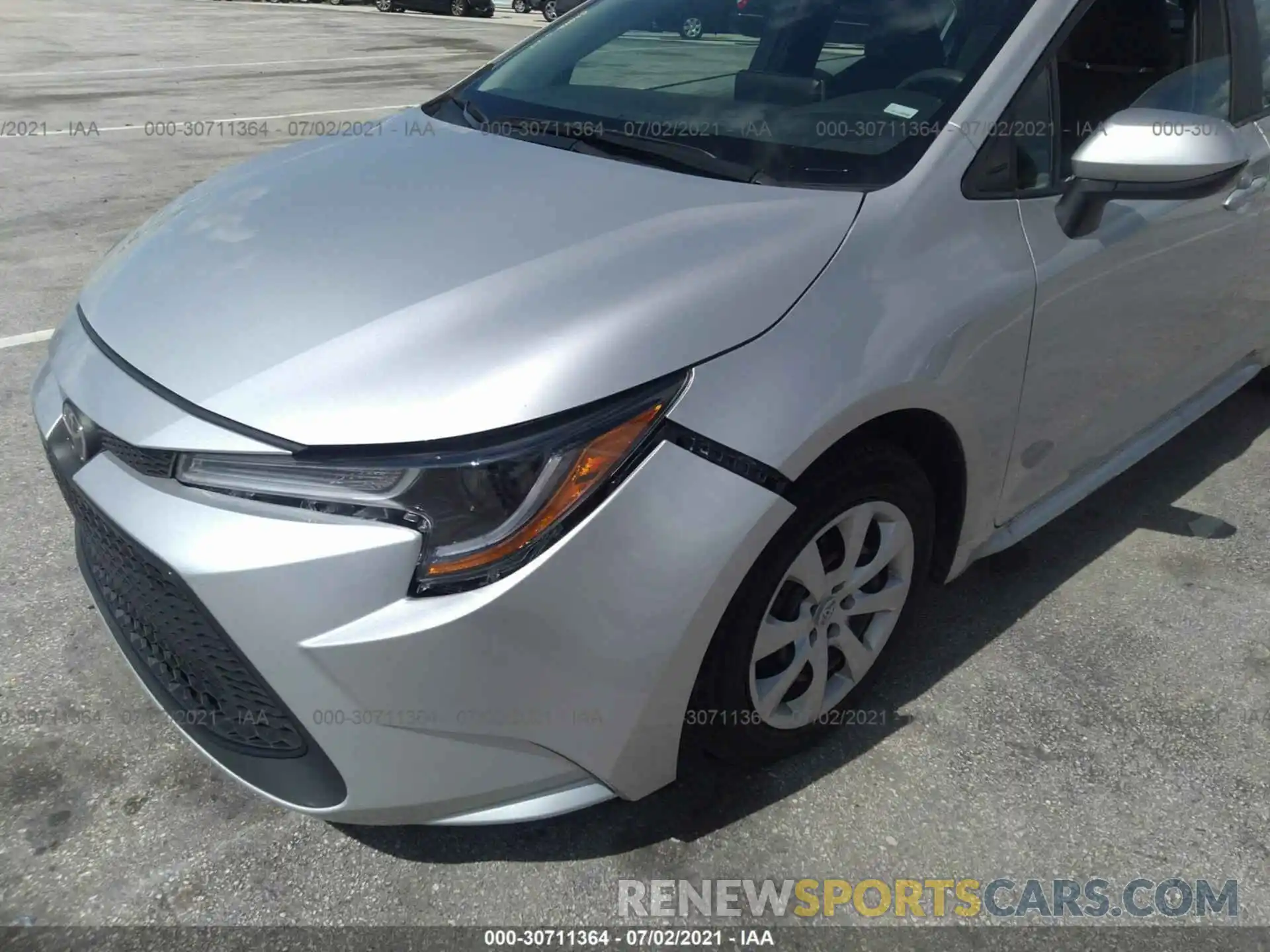 6 Photograph of a damaged car 5YFEPMAE3MP181383 TOYOTA COROLLA 2021