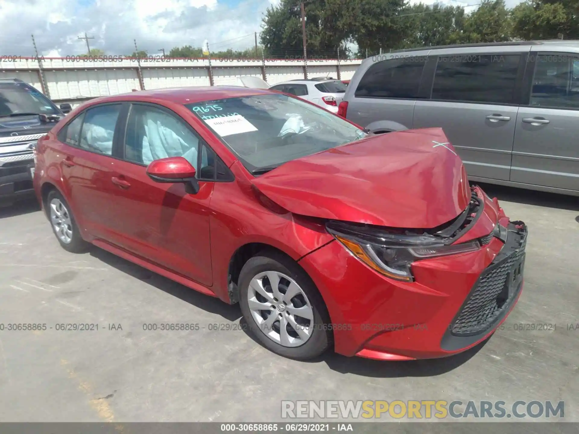 1 Photograph of a damaged car 5YFEPMAE3MP182887 TOYOTA COROLLA 2021