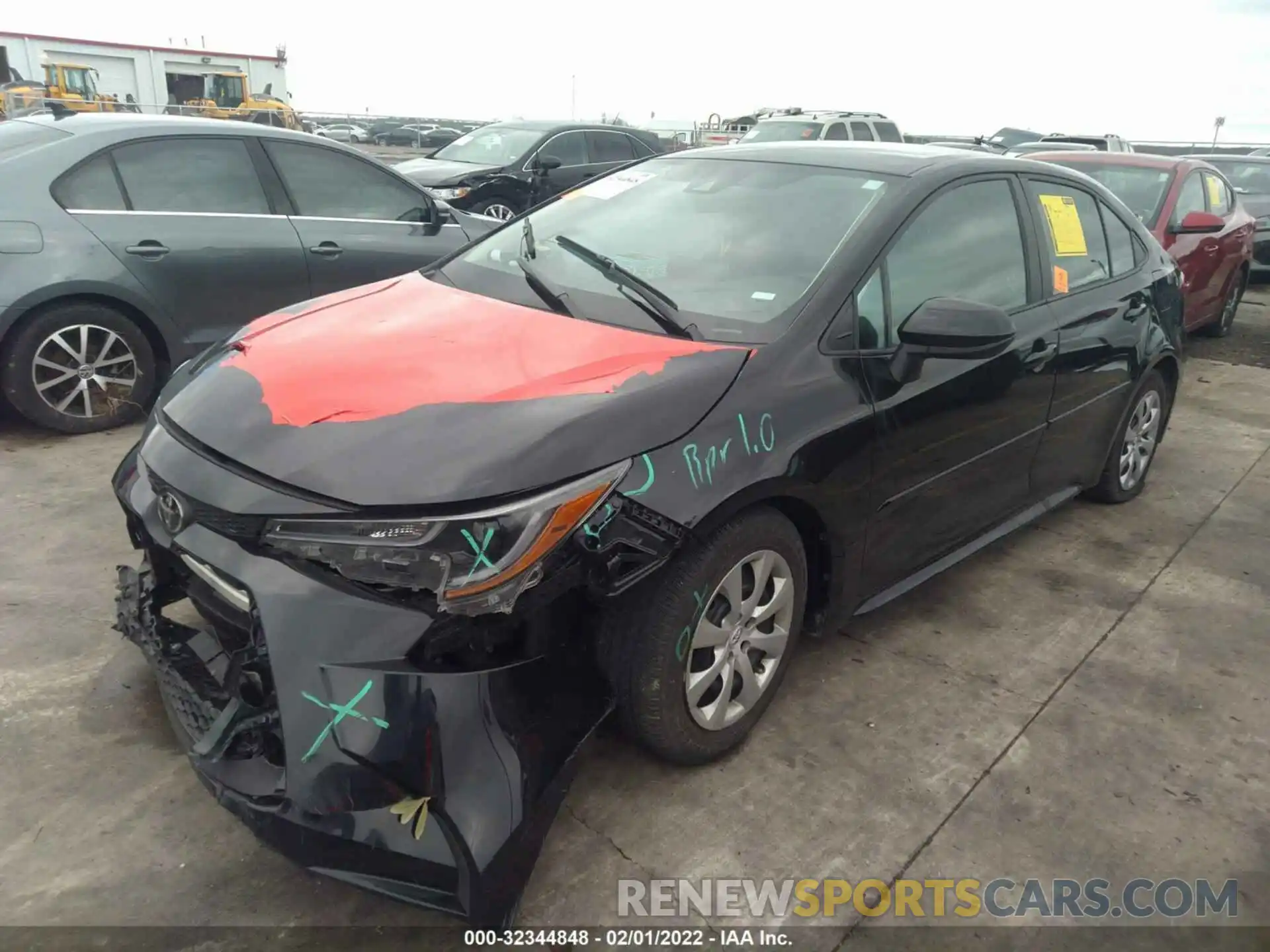 2 Photograph of a damaged car 5YFEPMAE3MP183456 TOYOTA COROLLA 2021