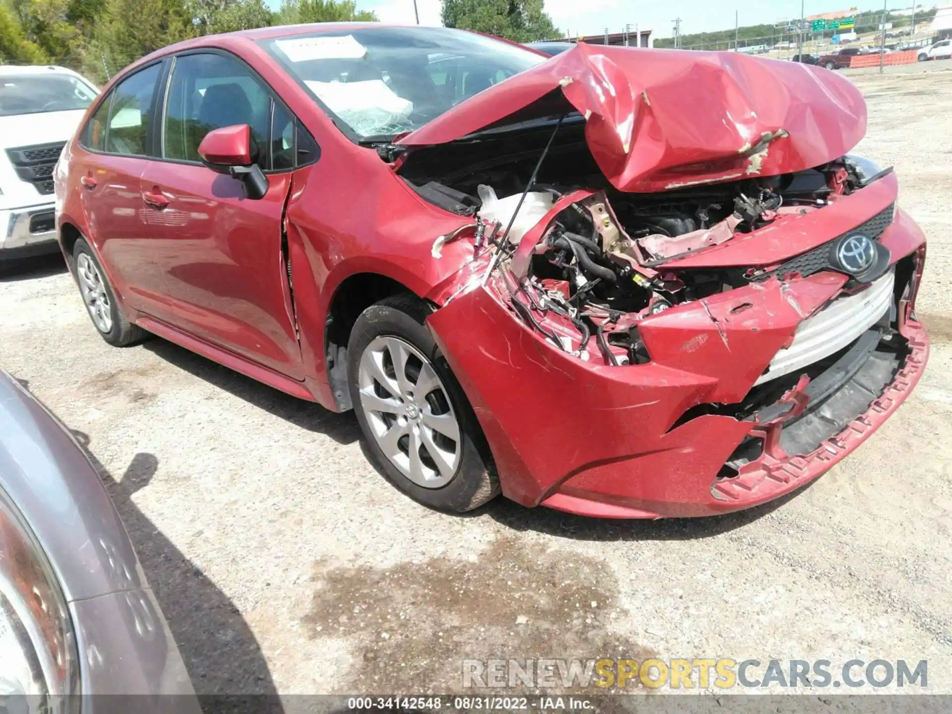 1 Photograph of a damaged car 5YFEPMAE3MP184414 TOYOTA COROLLA 2021