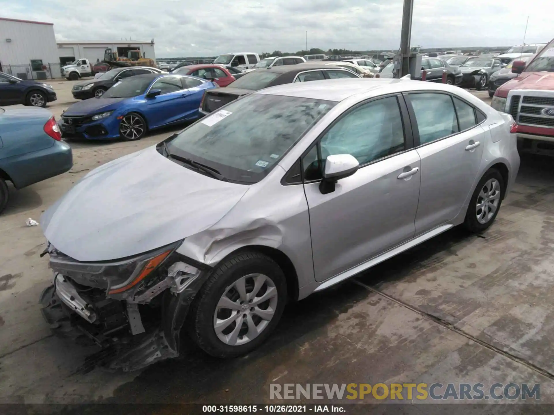 2 Photograph of a damaged car 5YFEPMAE3MP185580 TOYOTA COROLLA 2021