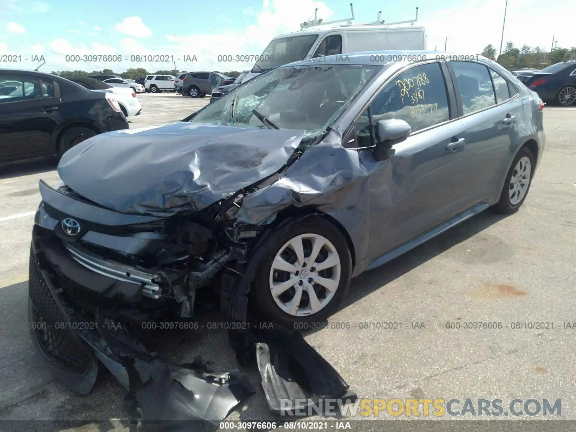 2 Photograph of a damaged car 5YFEPMAE3MP186423 TOYOTA COROLLA 2021