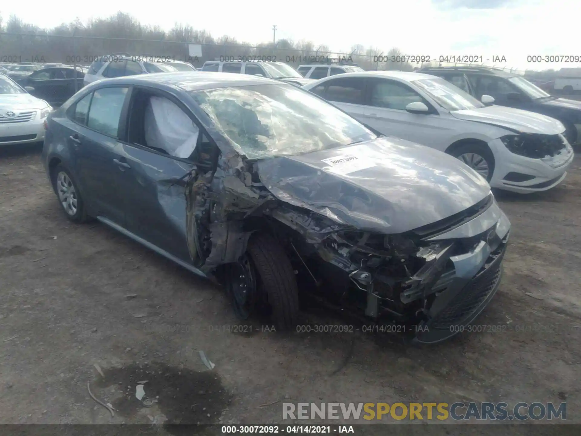 1 Photograph of a damaged car 5YFEPMAE3MP189211 TOYOTA COROLLA 2021