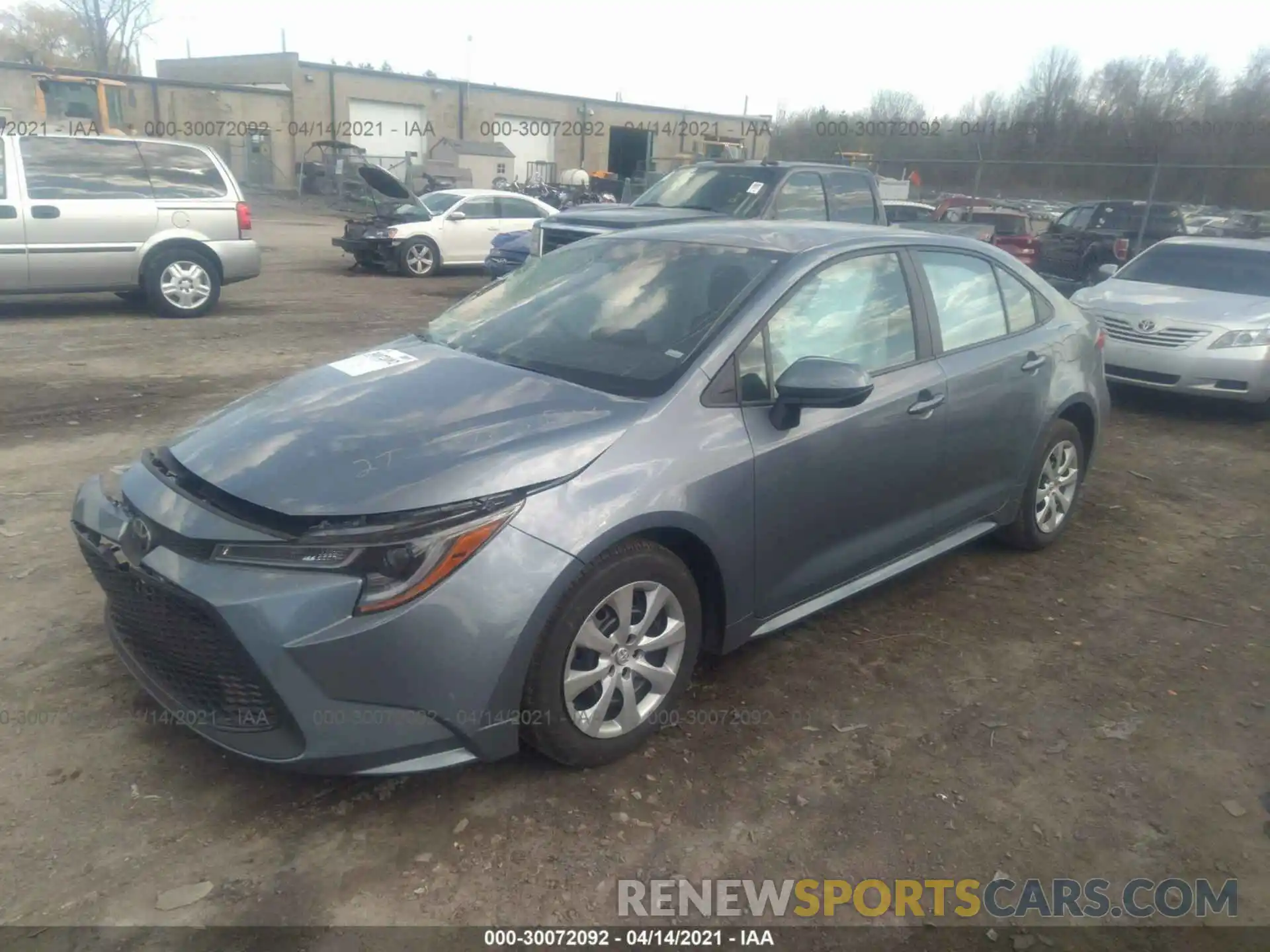 2 Photograph of a damaged car 5YFEPMAE3MP189211 TOYOTA COROLLA 2021